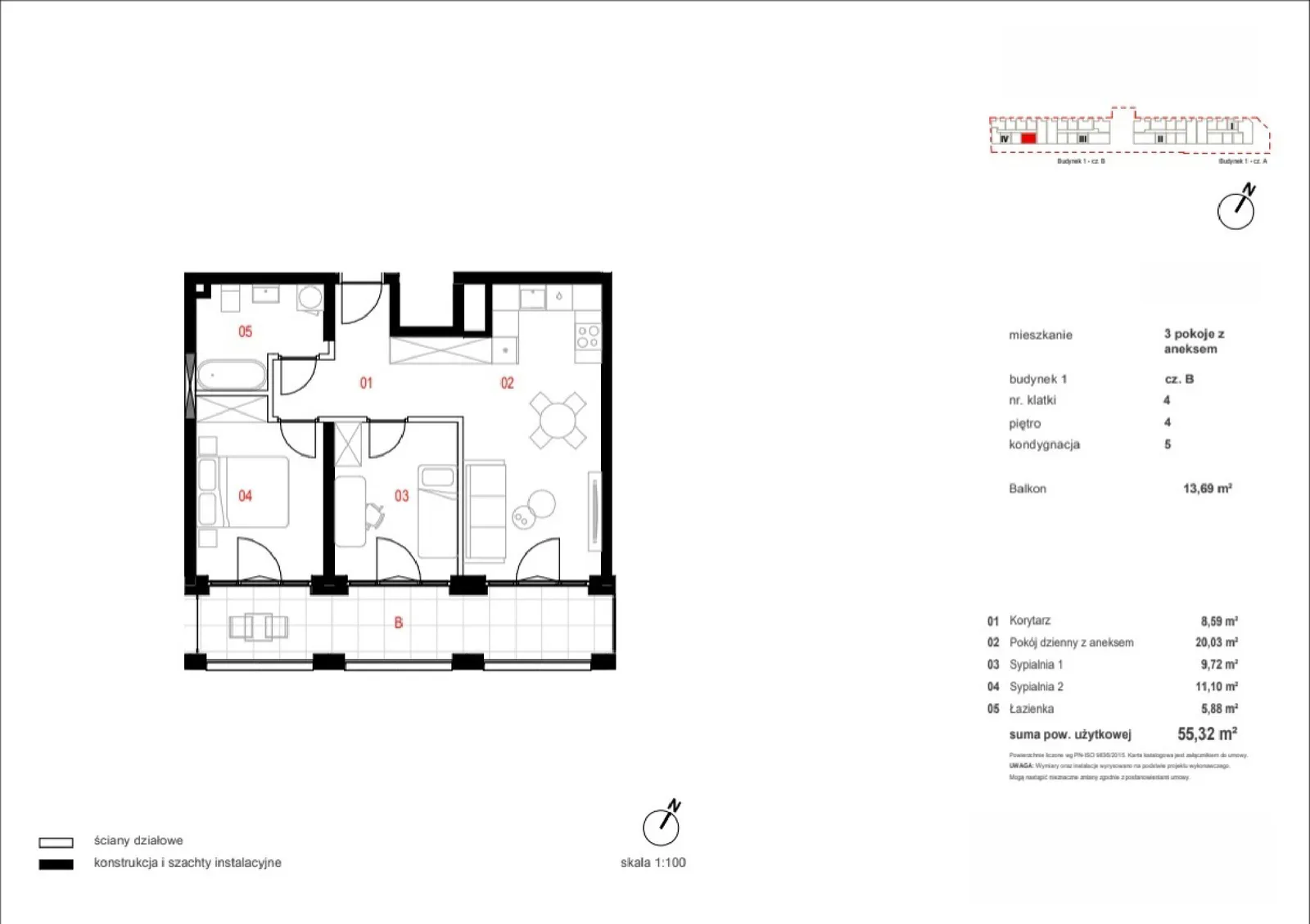 Floor plan: Apartment no. B/04/04/176