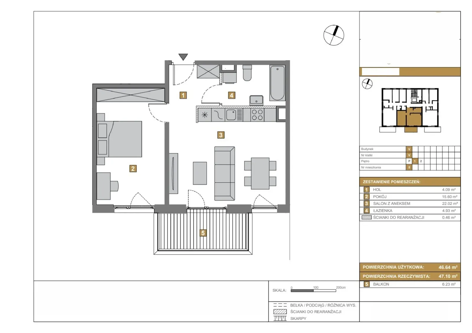 Floor plan: Apartment no. V5
