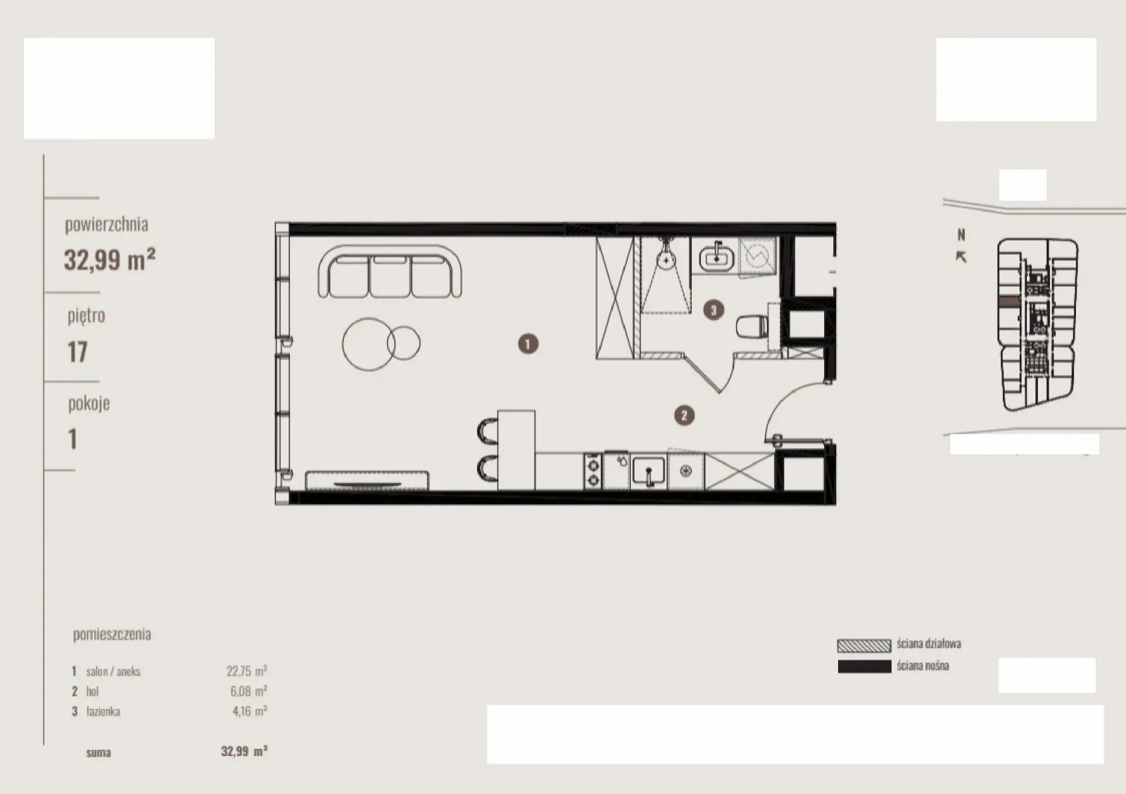 Floor plan: Apartment no. B/17.19
