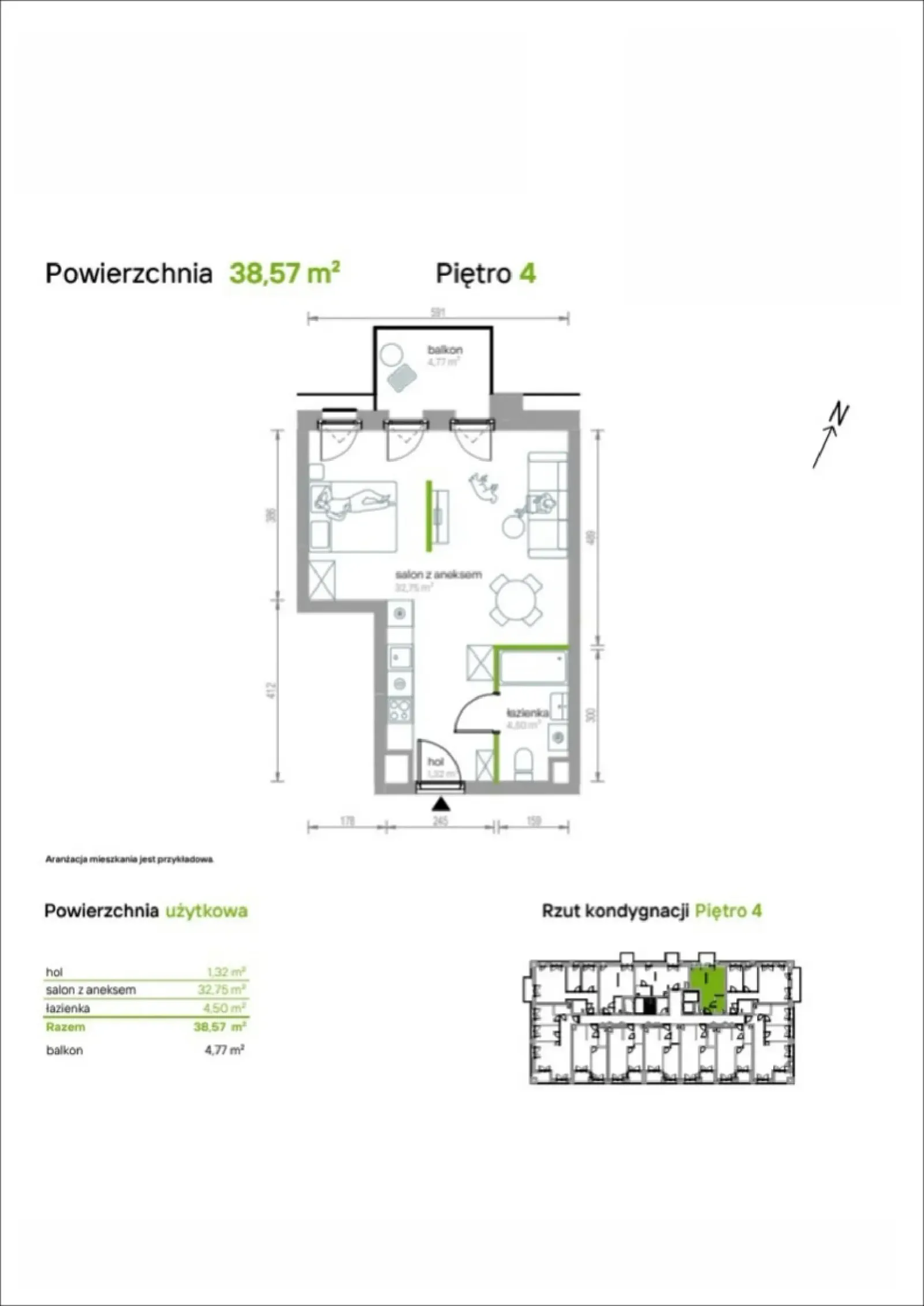 Floor plan: Apartment no. 4/A/08