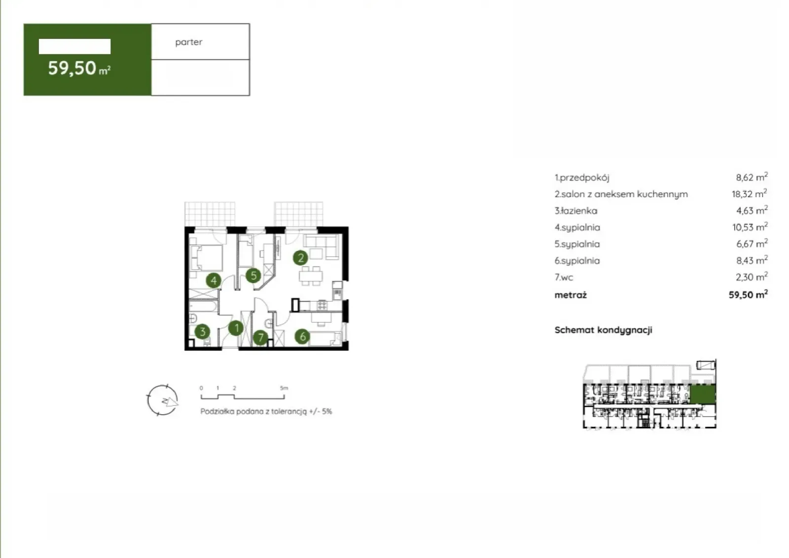 Floor plan: Apartment no. 2.A.0.06