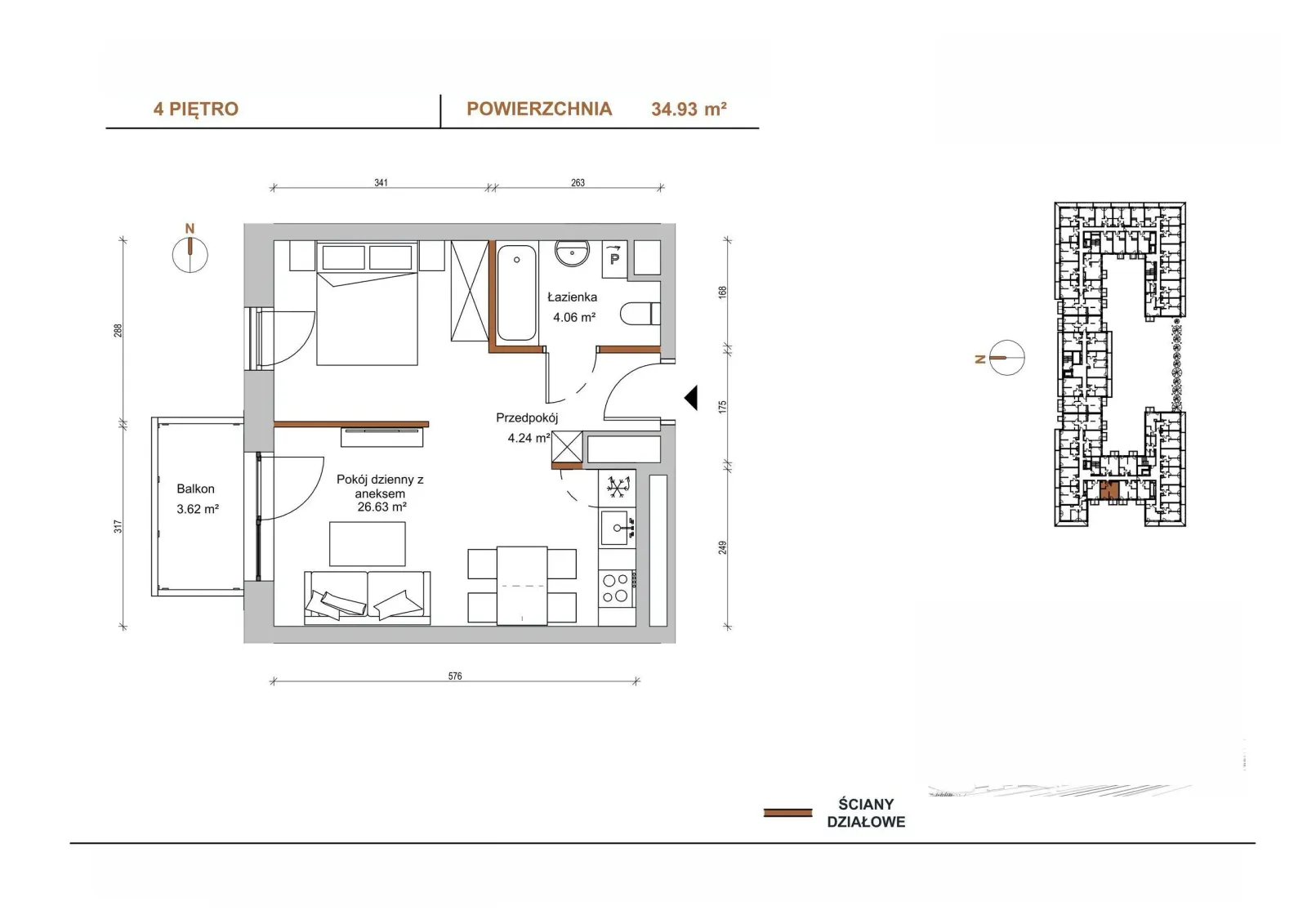 Floor plan: Apartment no. B/404