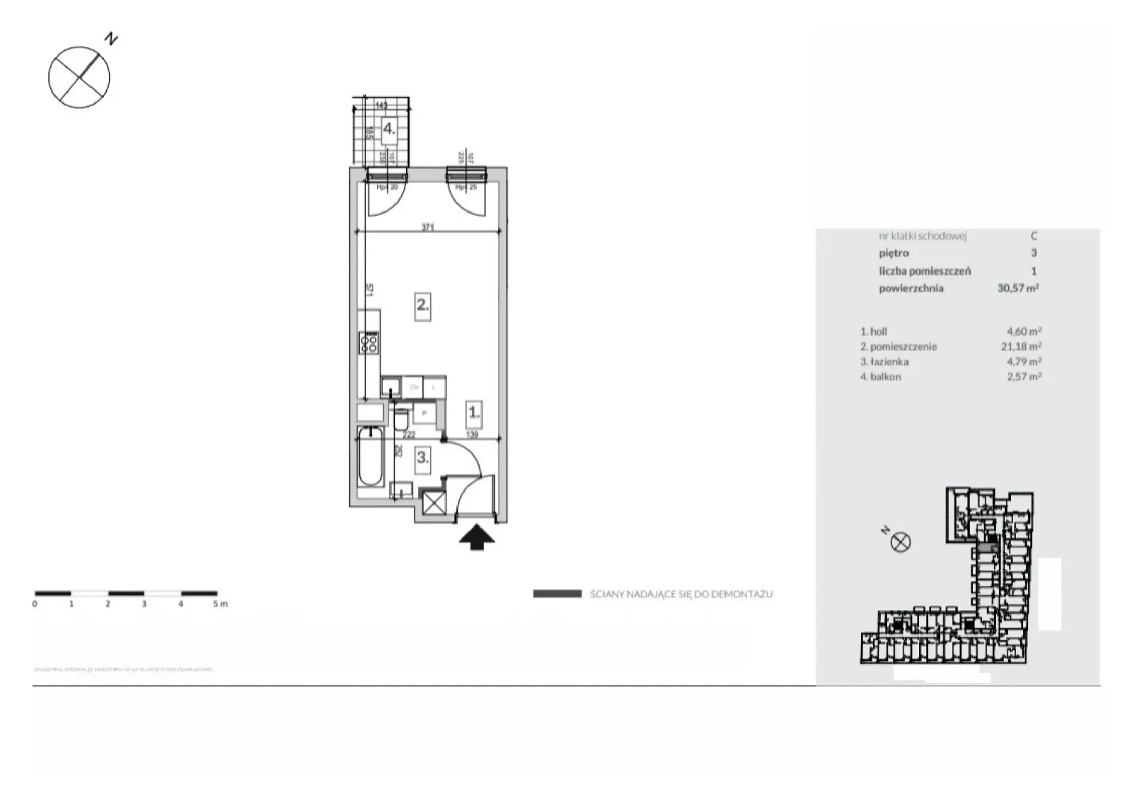 Floor plan: Apartment no. MU.3.24