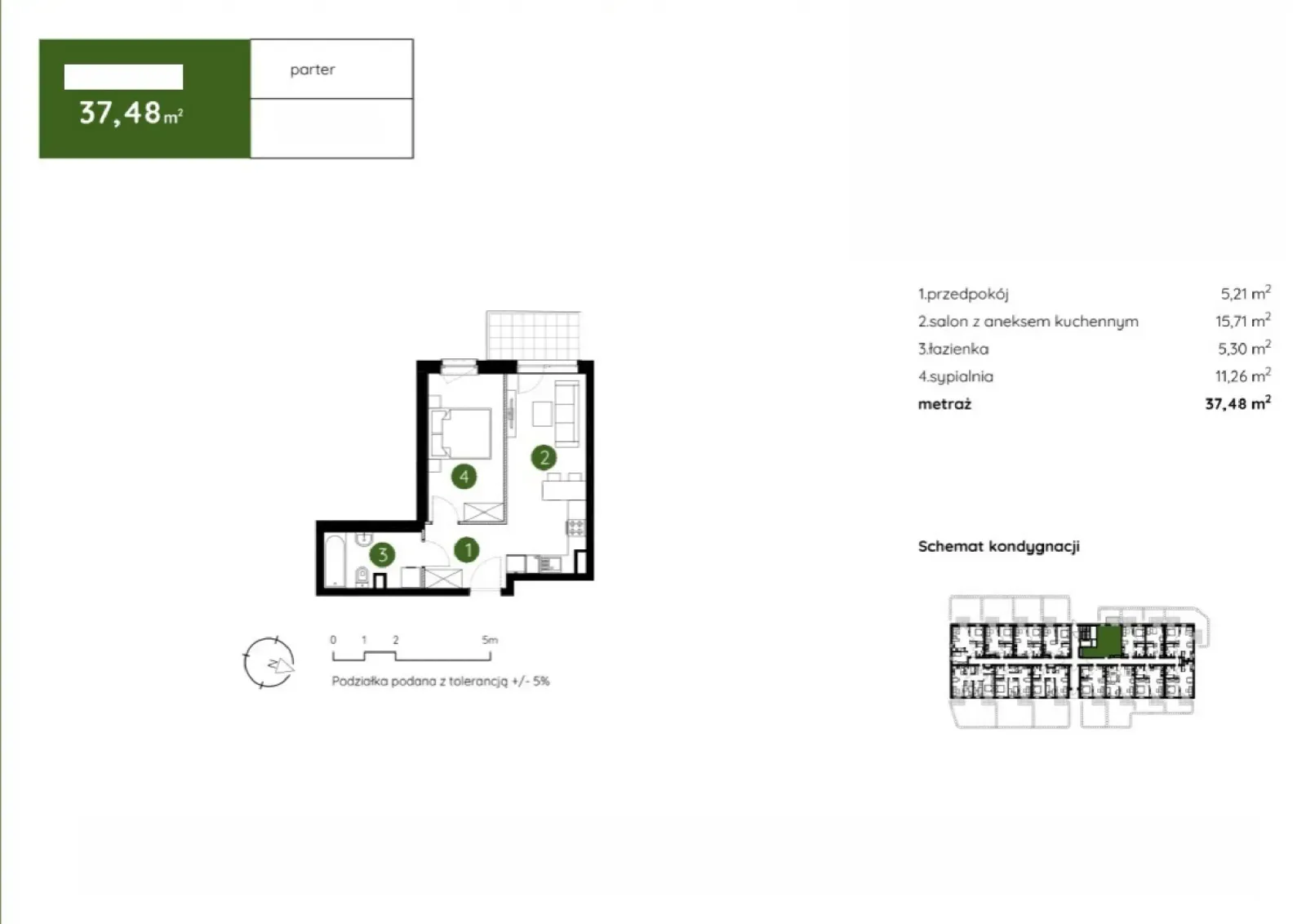 Floor plan: Apartment no. 3.A.0.01