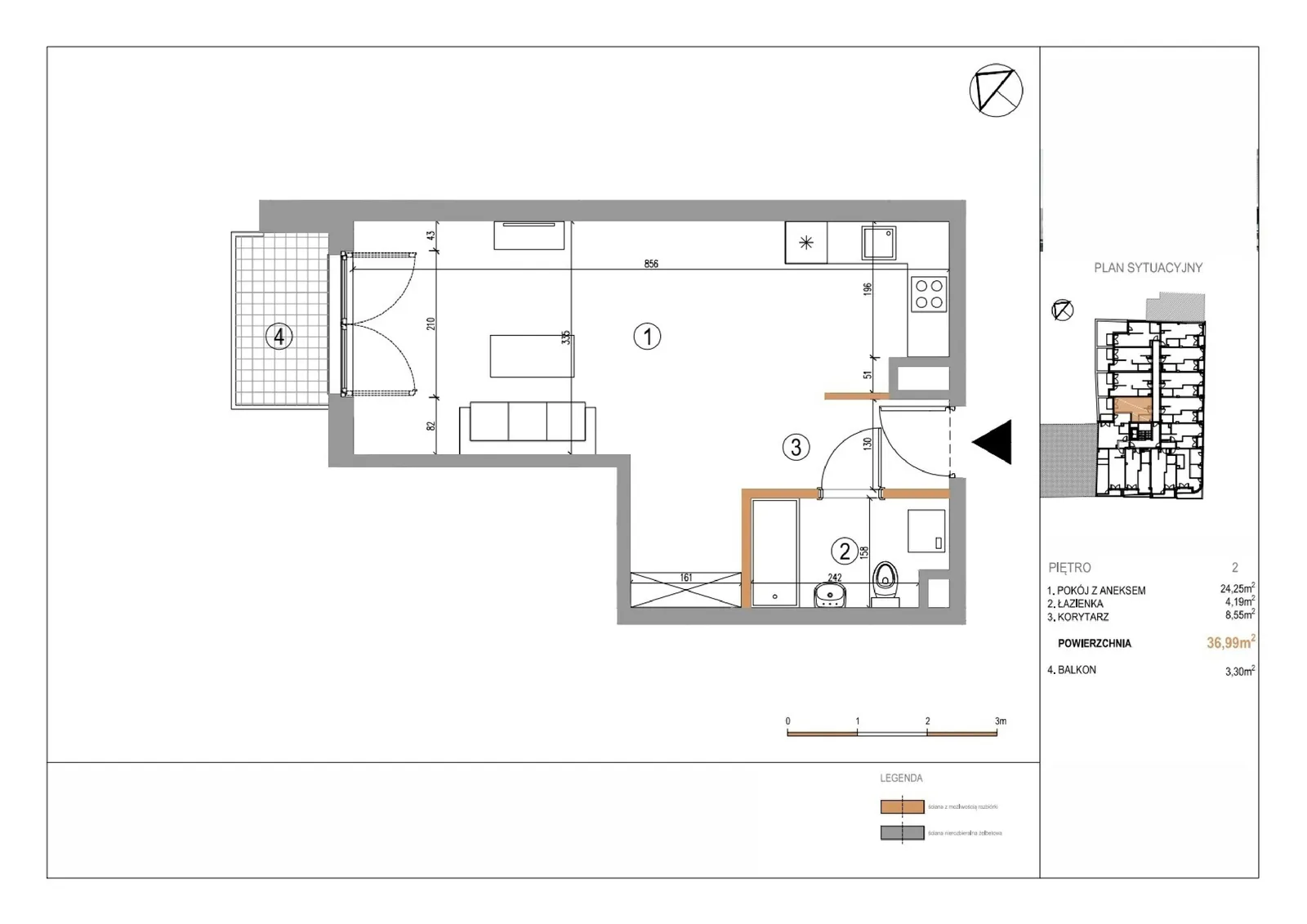 Floor plan: Apartment no. A2/1
