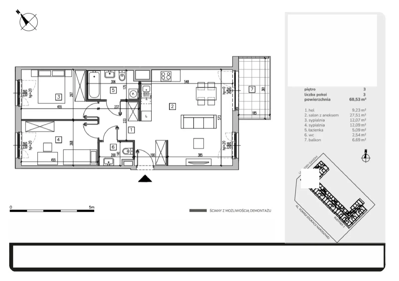 Floor plan: Apartment no. MB032