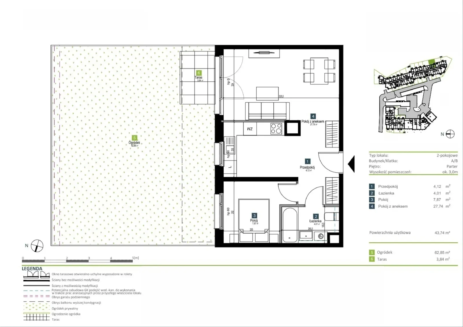 Floor plan: Apartment no. AB0007