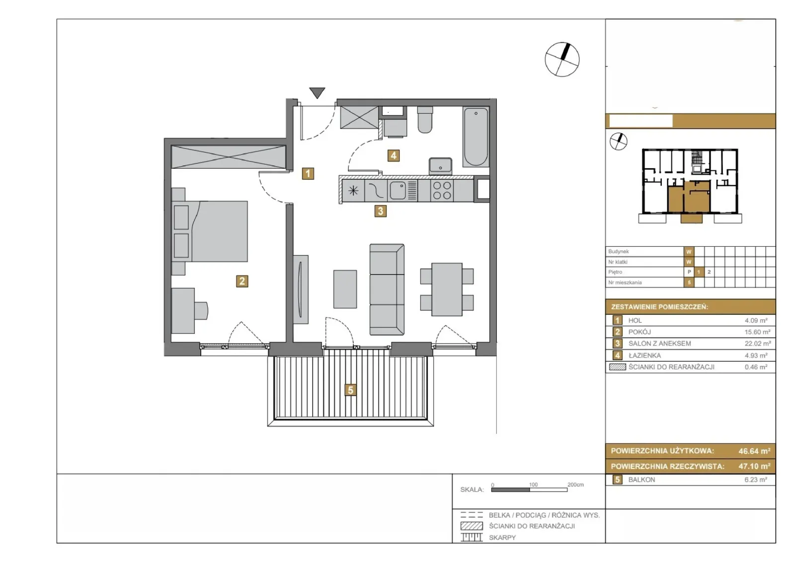Floor plan: Apartment no. W5