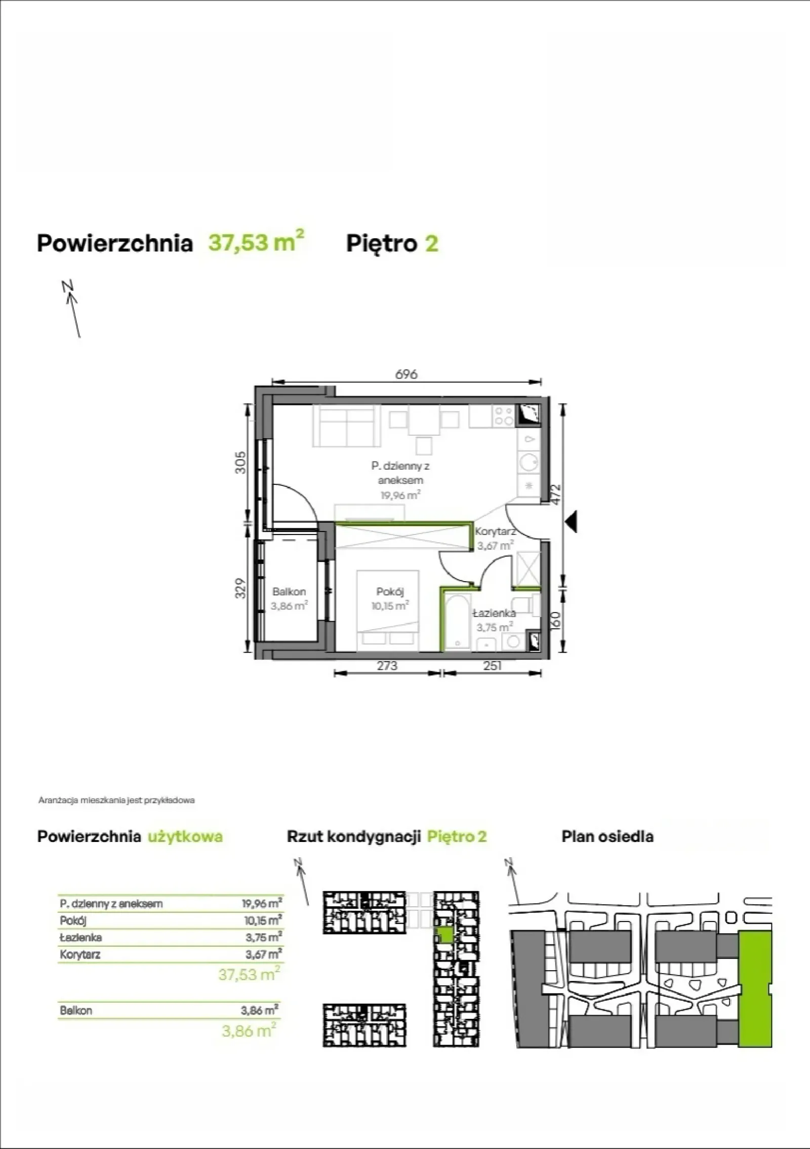 Floor plan: Apartment no. D2/02/25