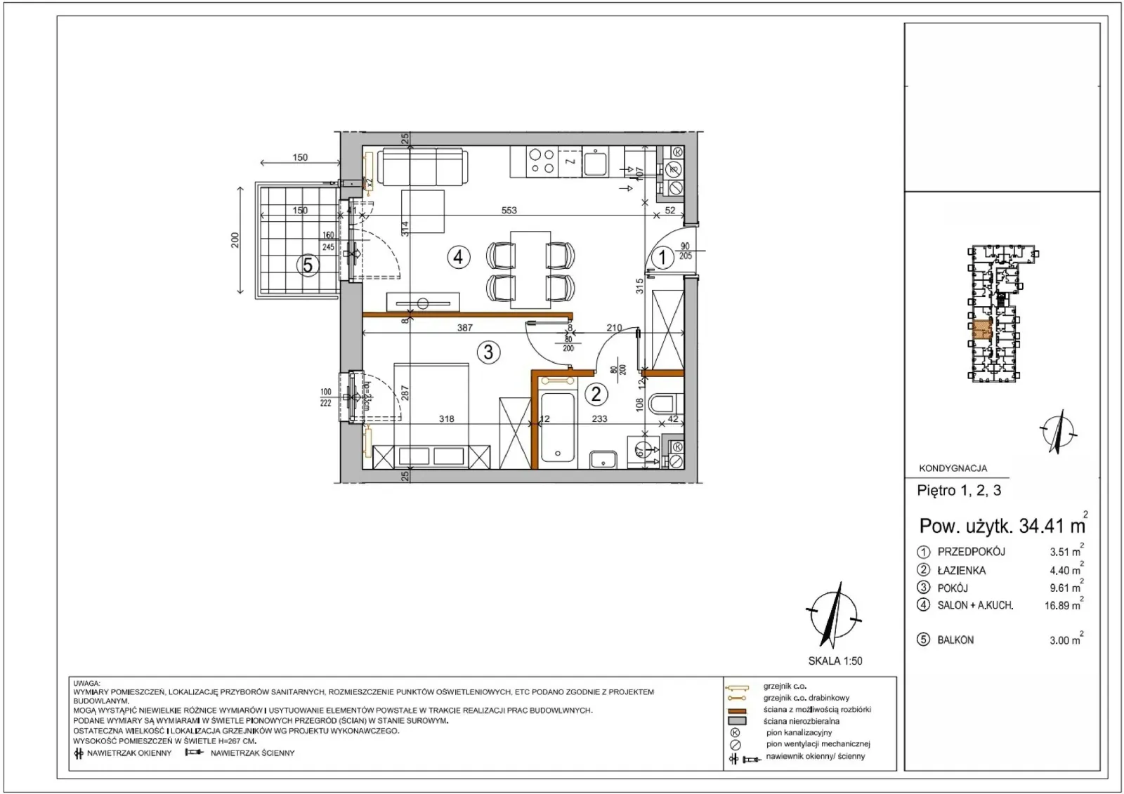 Floor plan: Apartment no. L1-46
