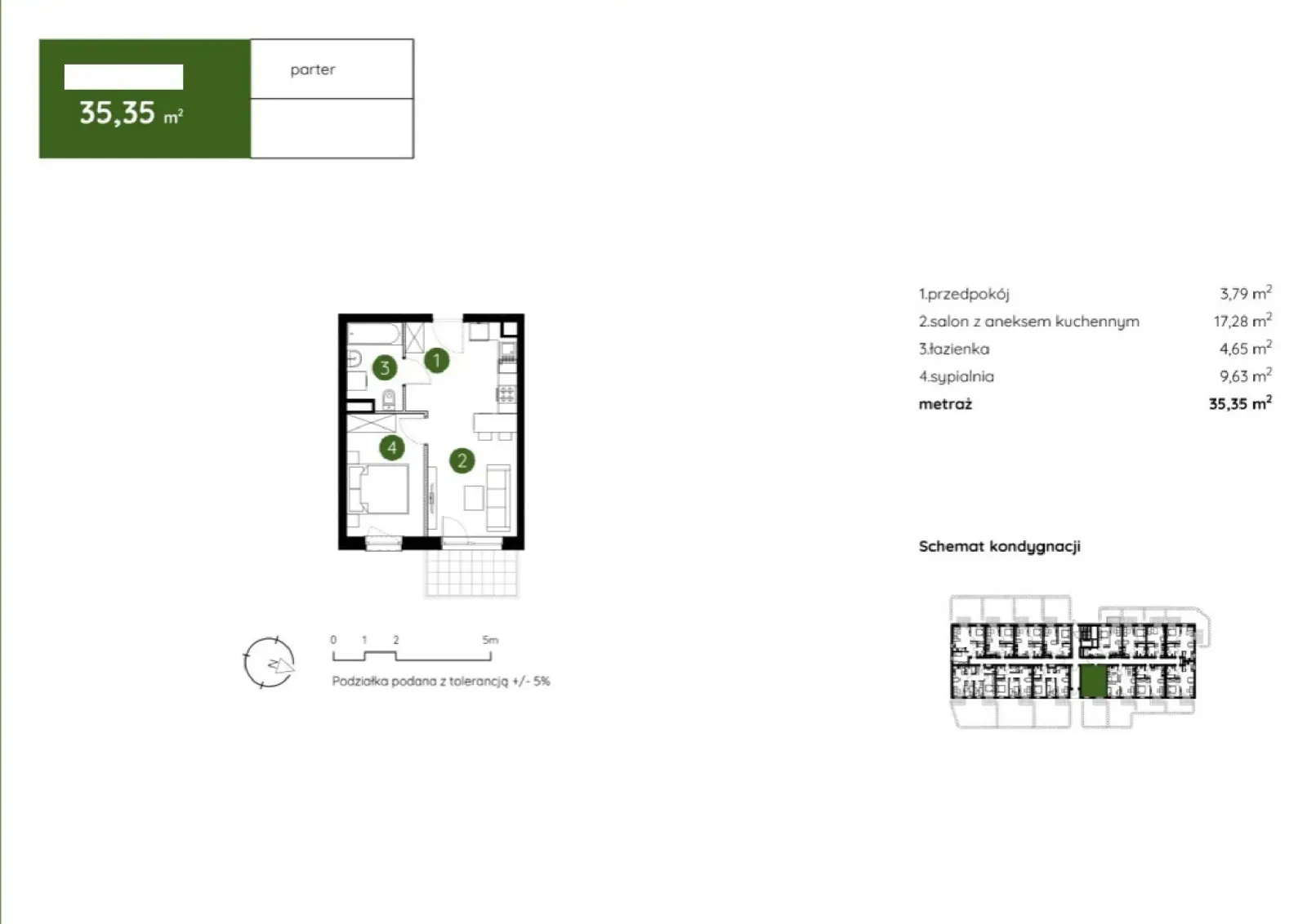 Floor plan: Apartment no. 3.A.0.08
