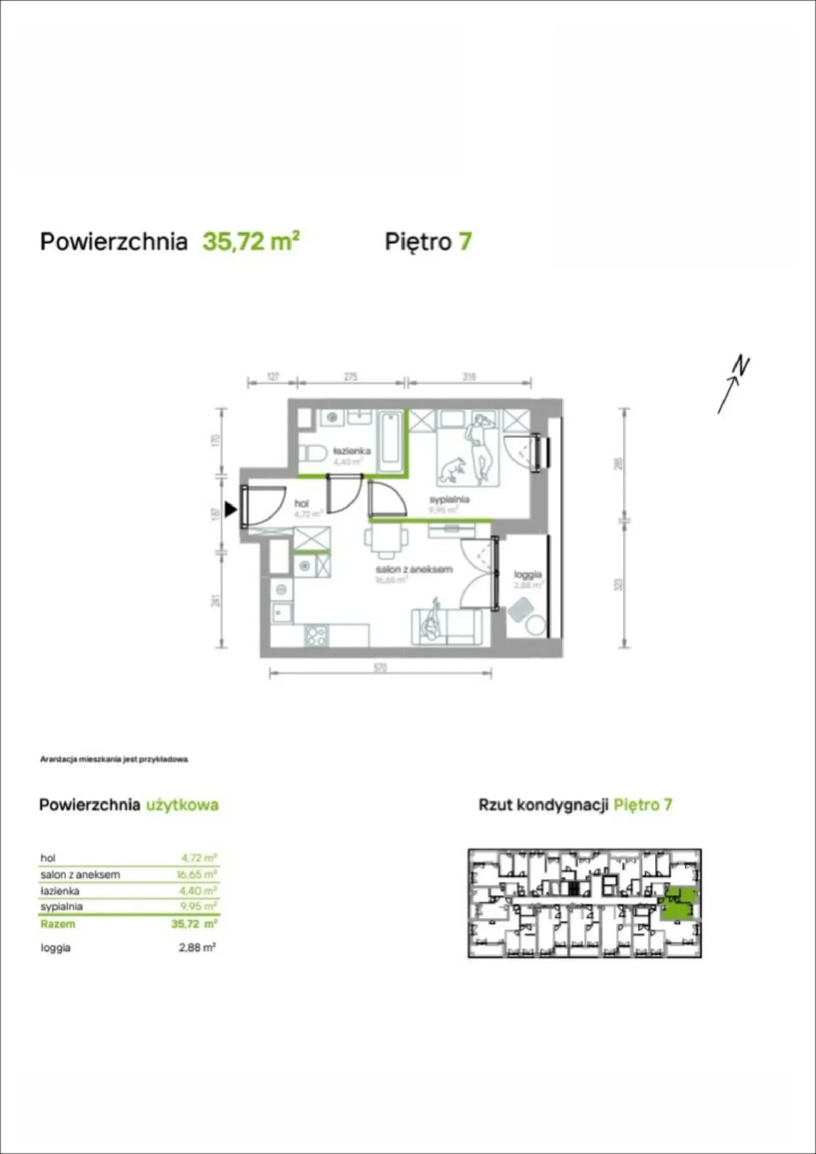 Floor plan: Apartment no. 7/A/06