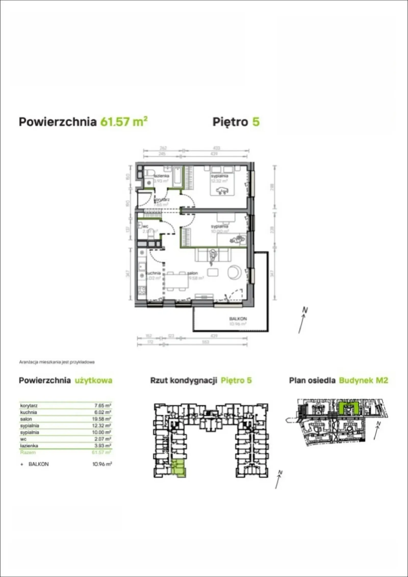 Floor plan: Apartment no. M2/1/5/53