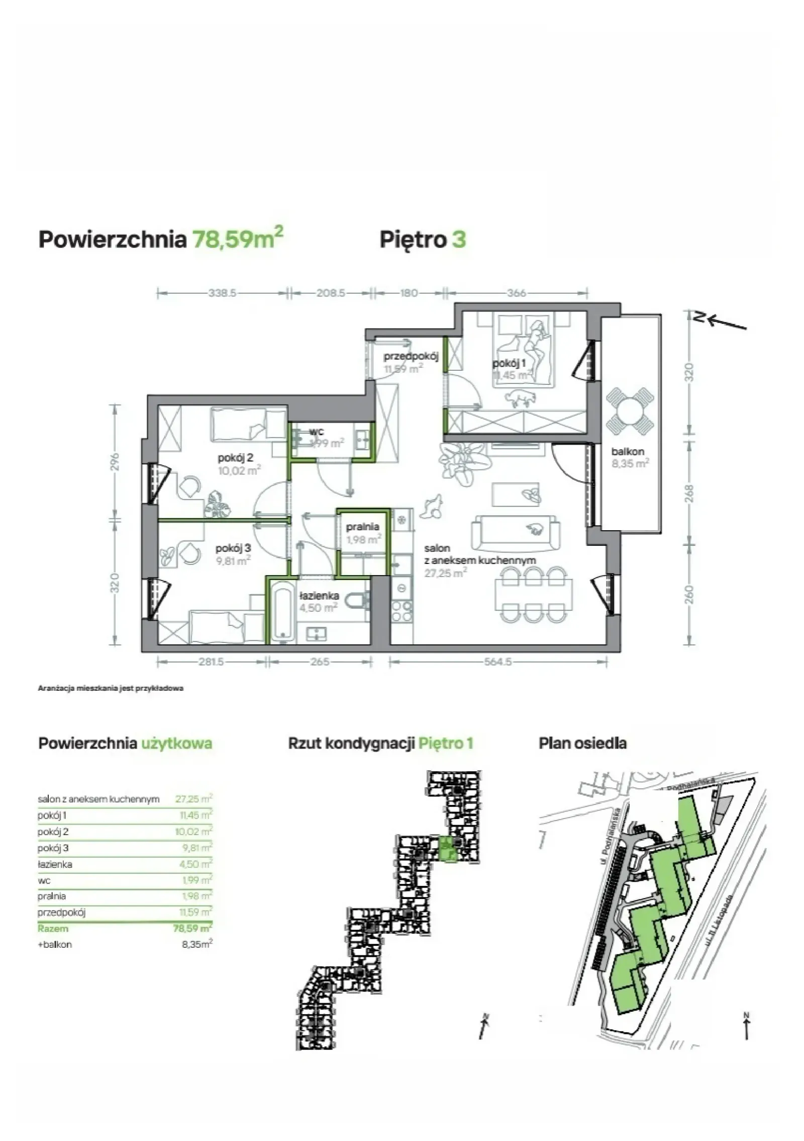 Floor plan: Apartment no. B/KL2/3/04