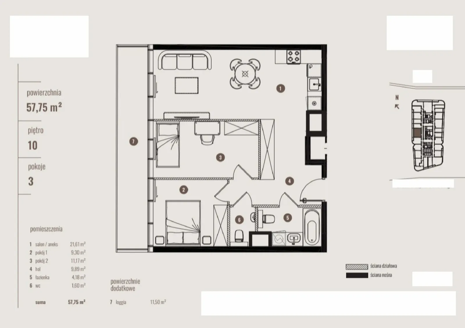 Floor plan: Apartment no. B/10.19