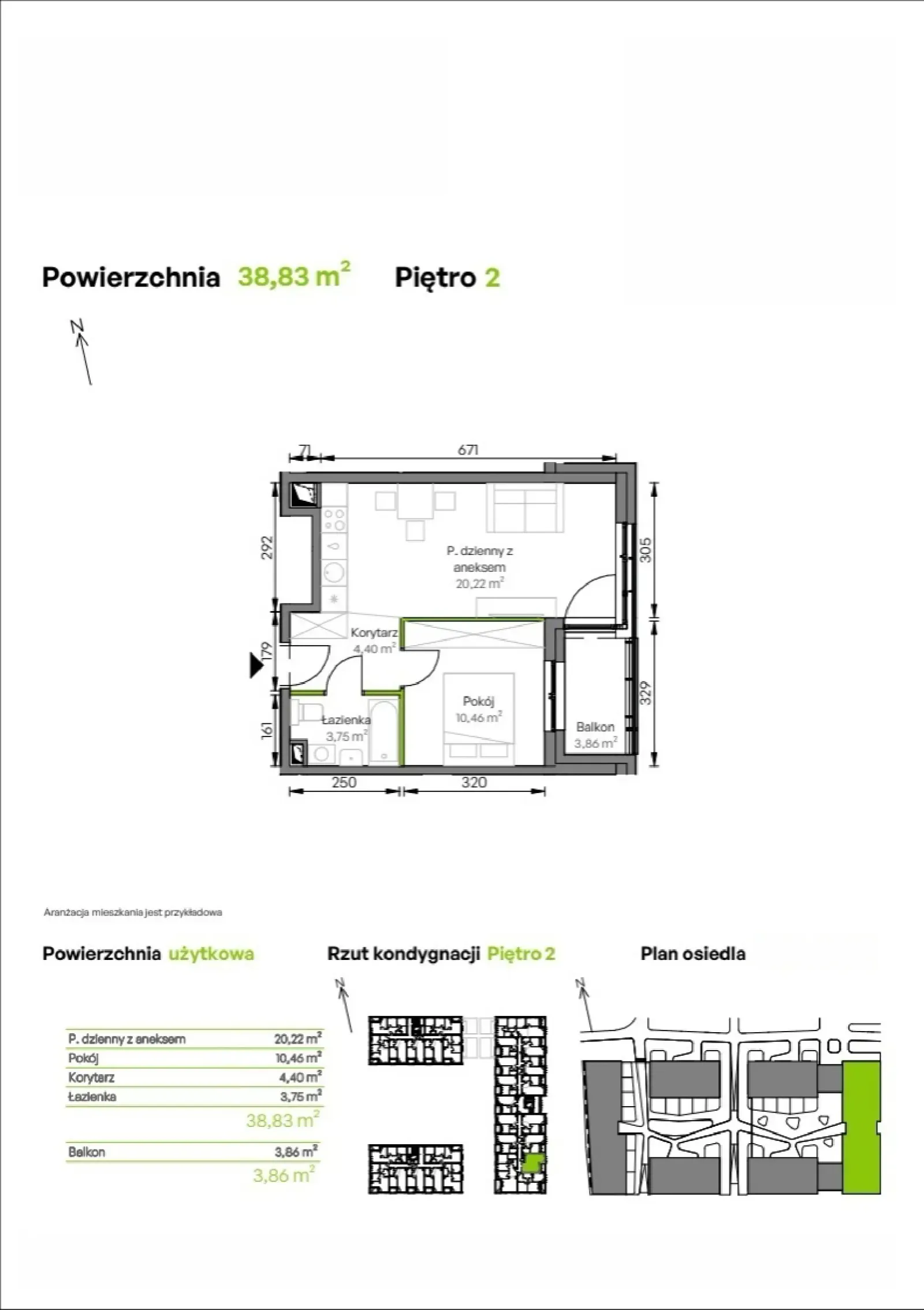 Floor plan: Apartment no. D2/02/18