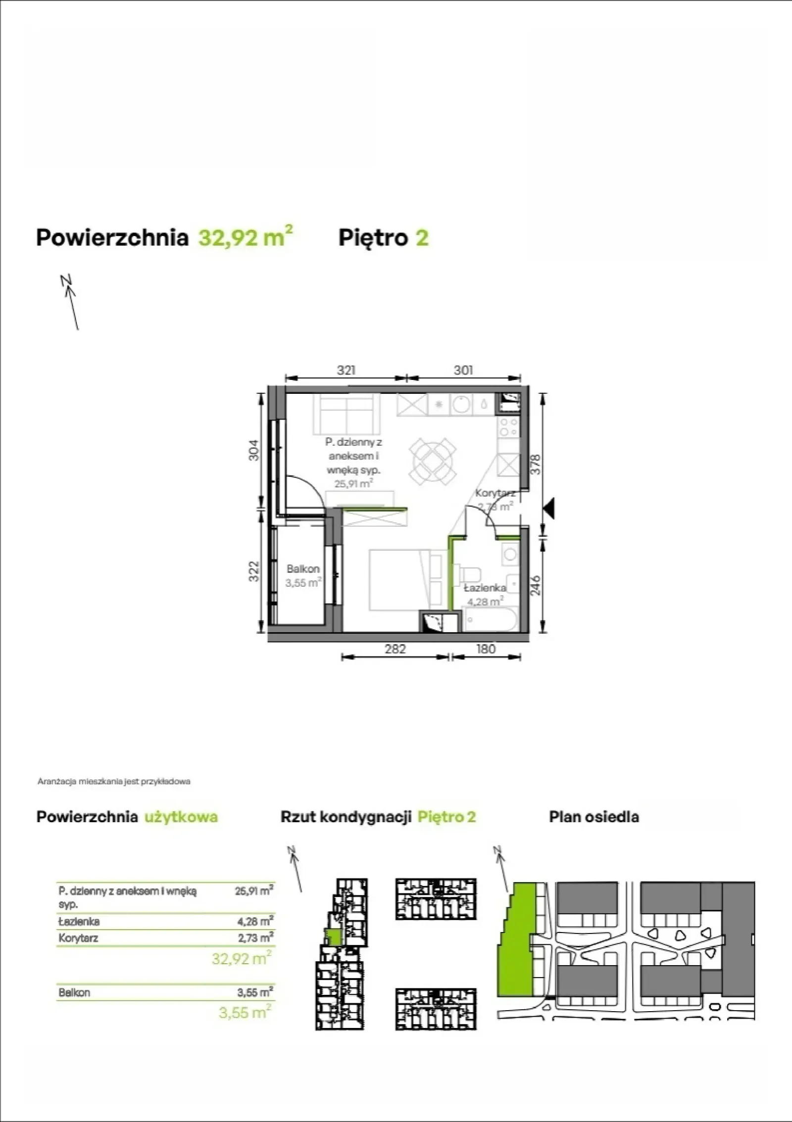 Floor plan: Apartment no. A1/02/32