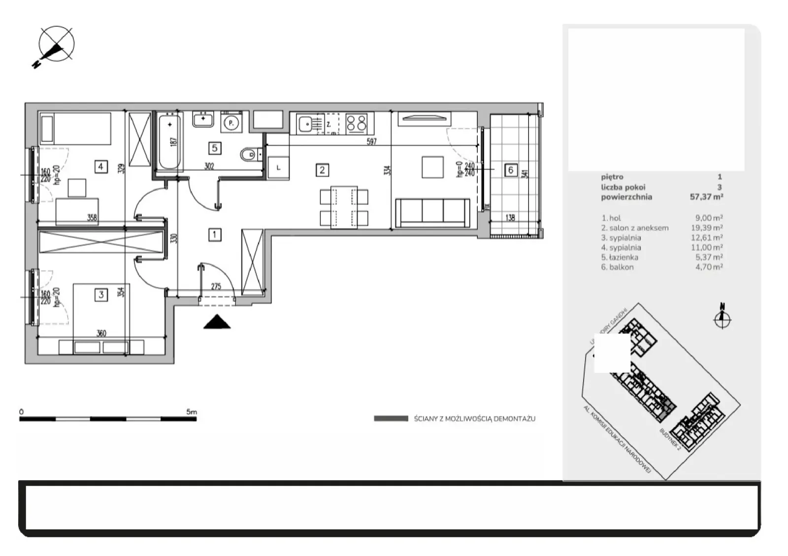 Floor plan: Apartment no. MB072