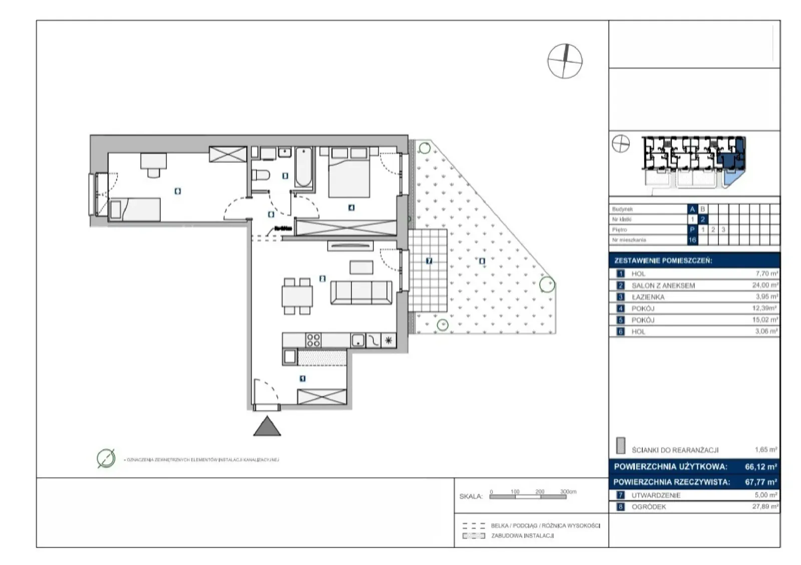 Floor plan: Apartment no. A16