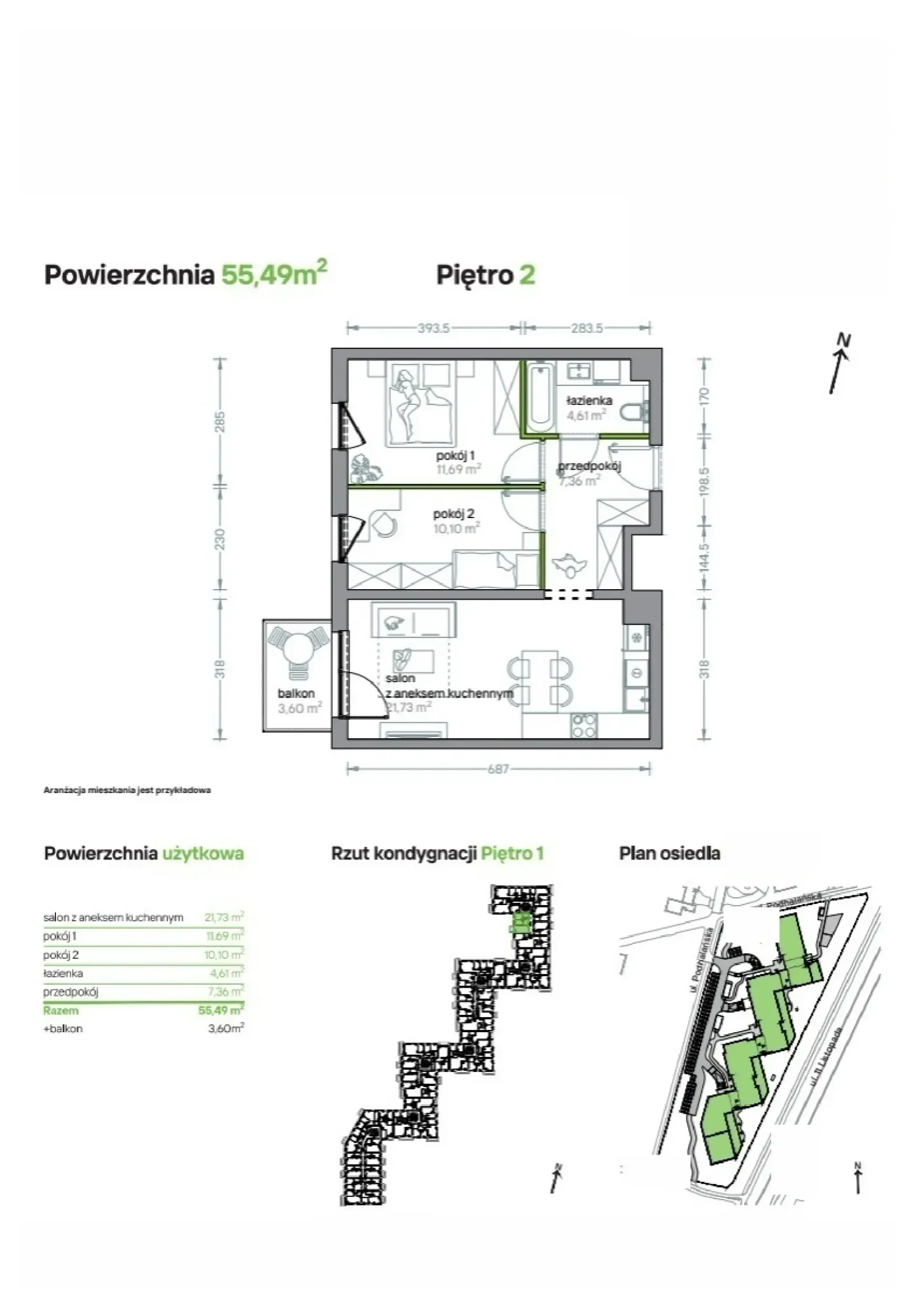 Floor plan: Apartment no. B/KL1/2/07