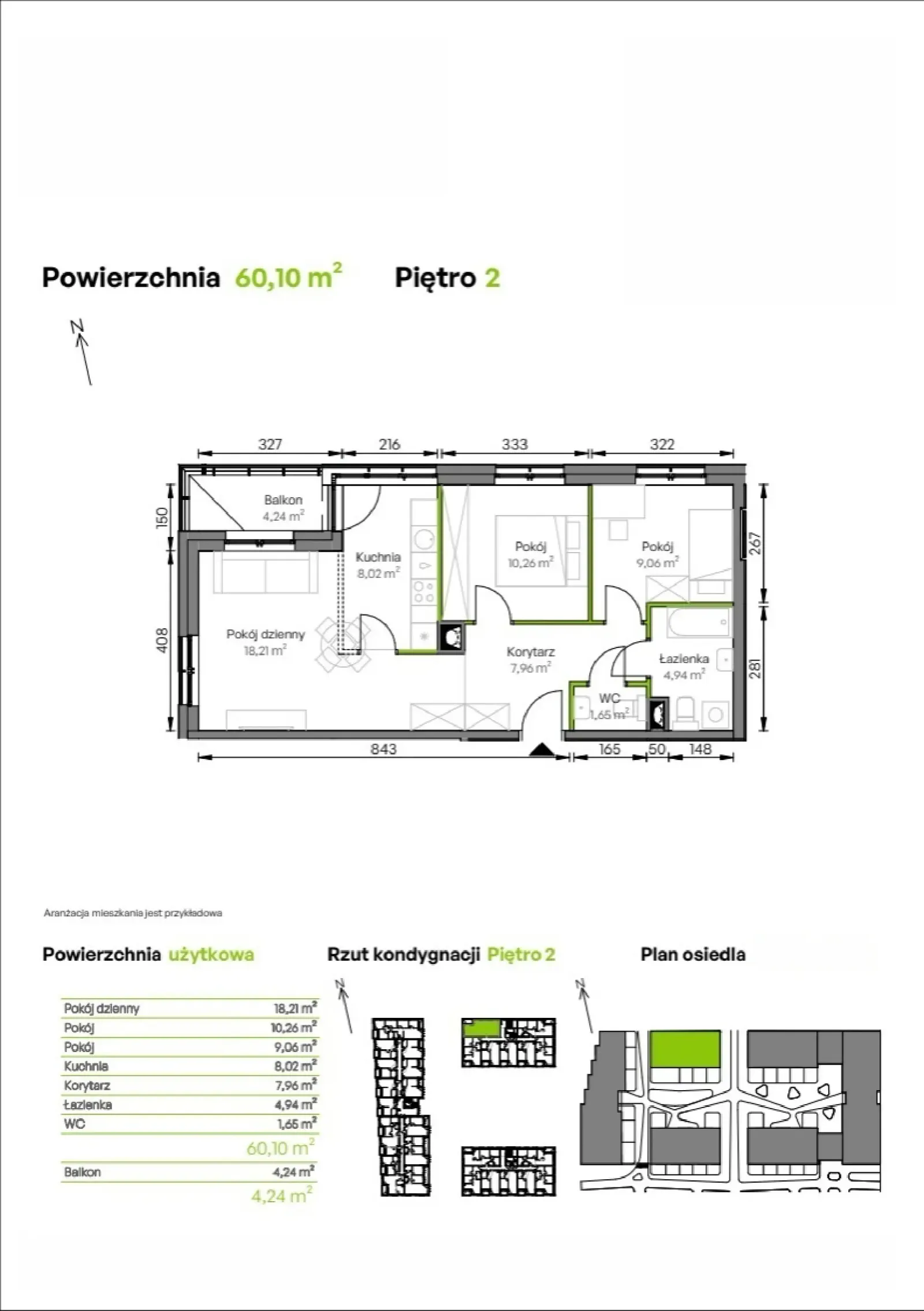 Floor plan: Apartment no. C2/02/19