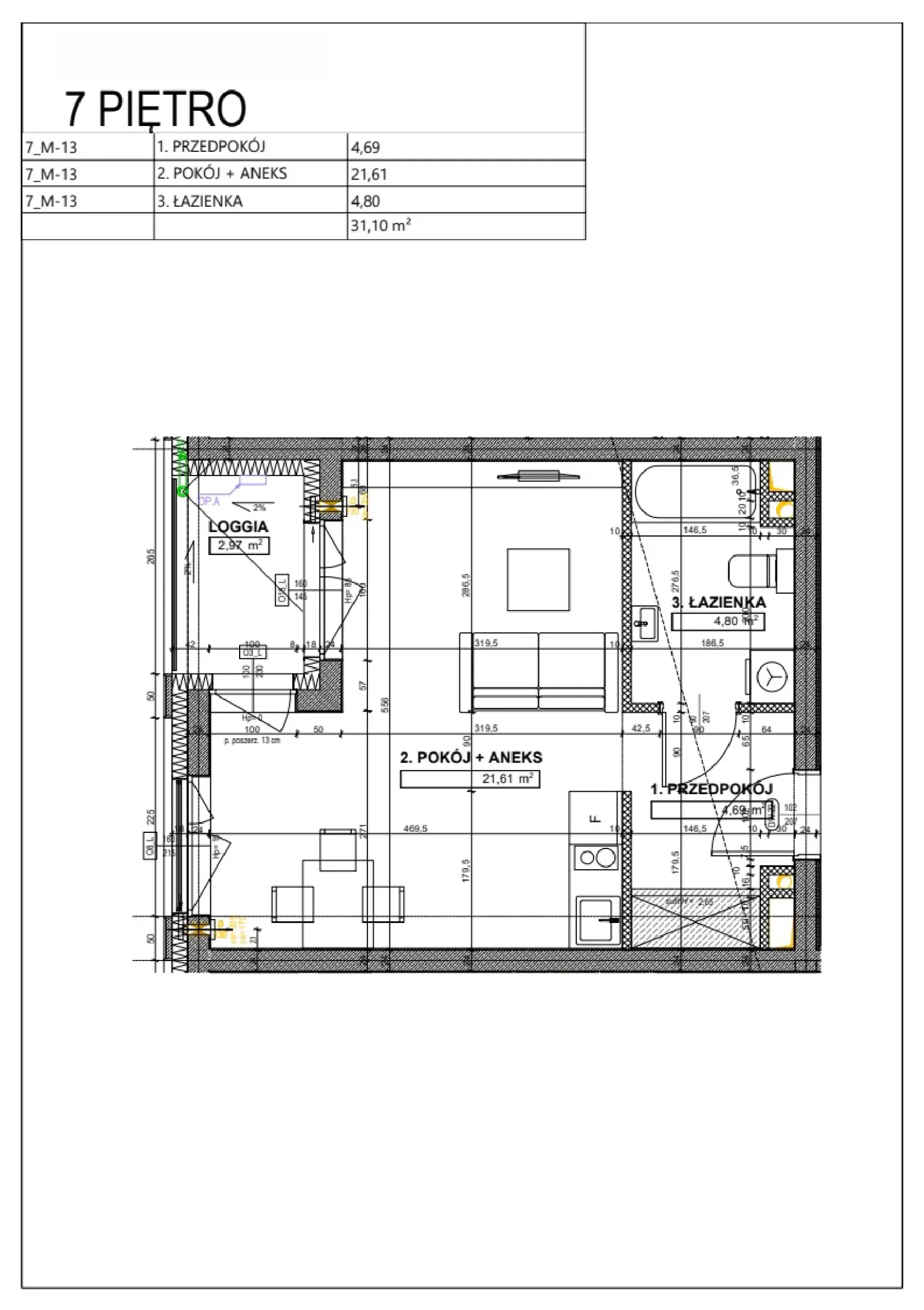 Floor plan: Apartment no. B82