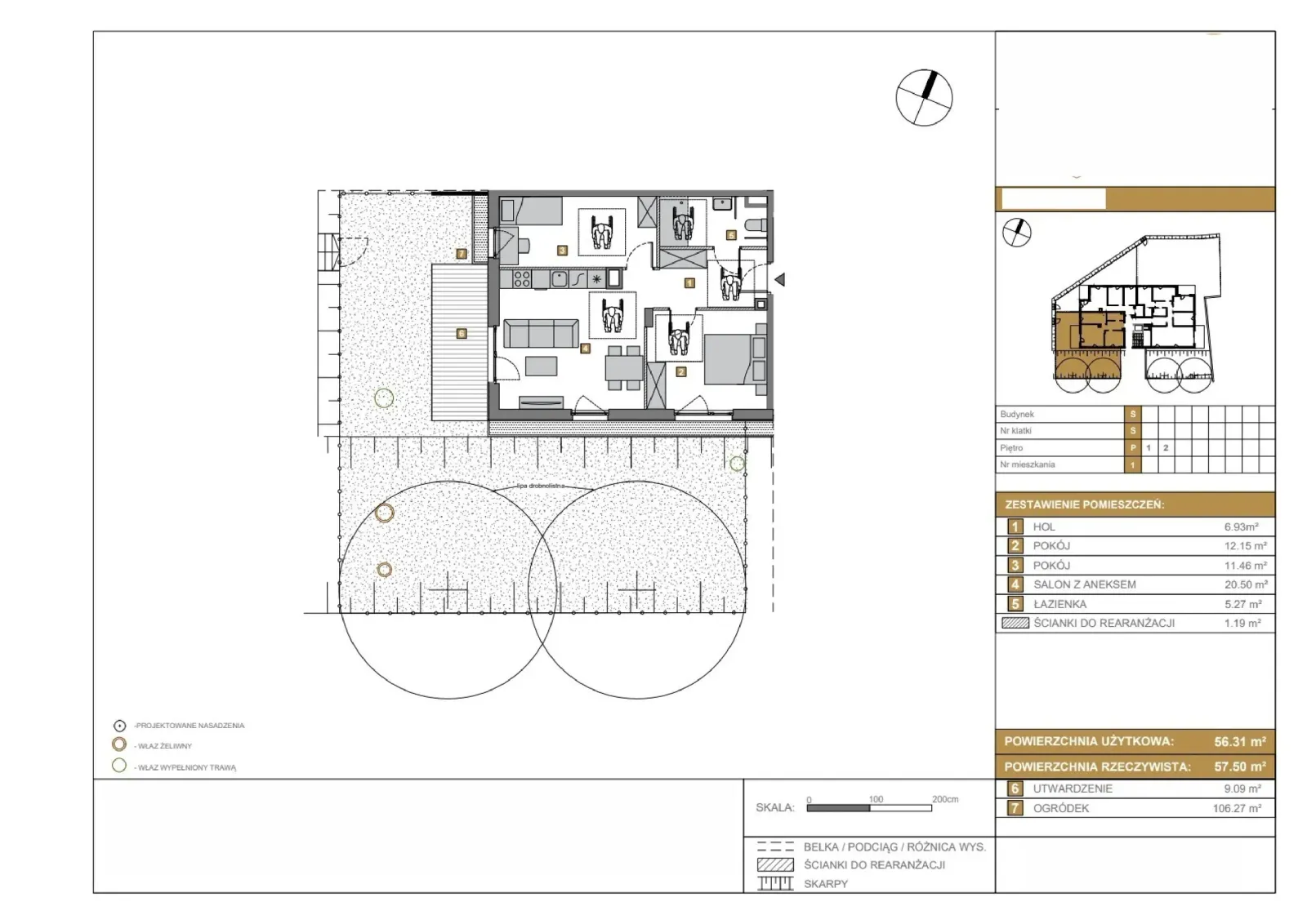 Floor plan: Apartment no. S1