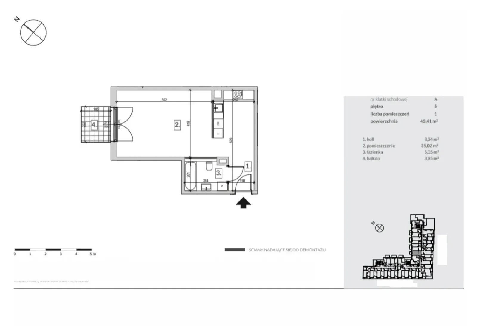 Floor plan: Apartment no. MU.5.14