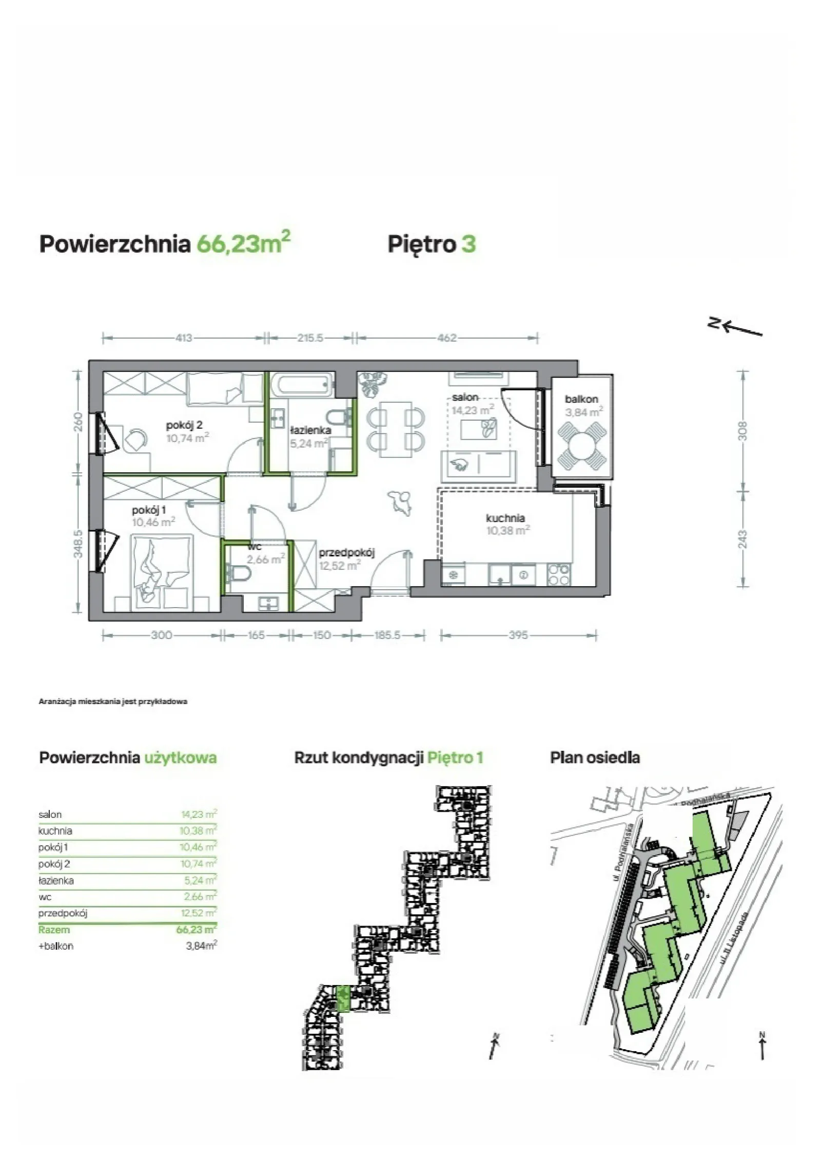 Floor plan: Apartment no. B/KL7/3/02