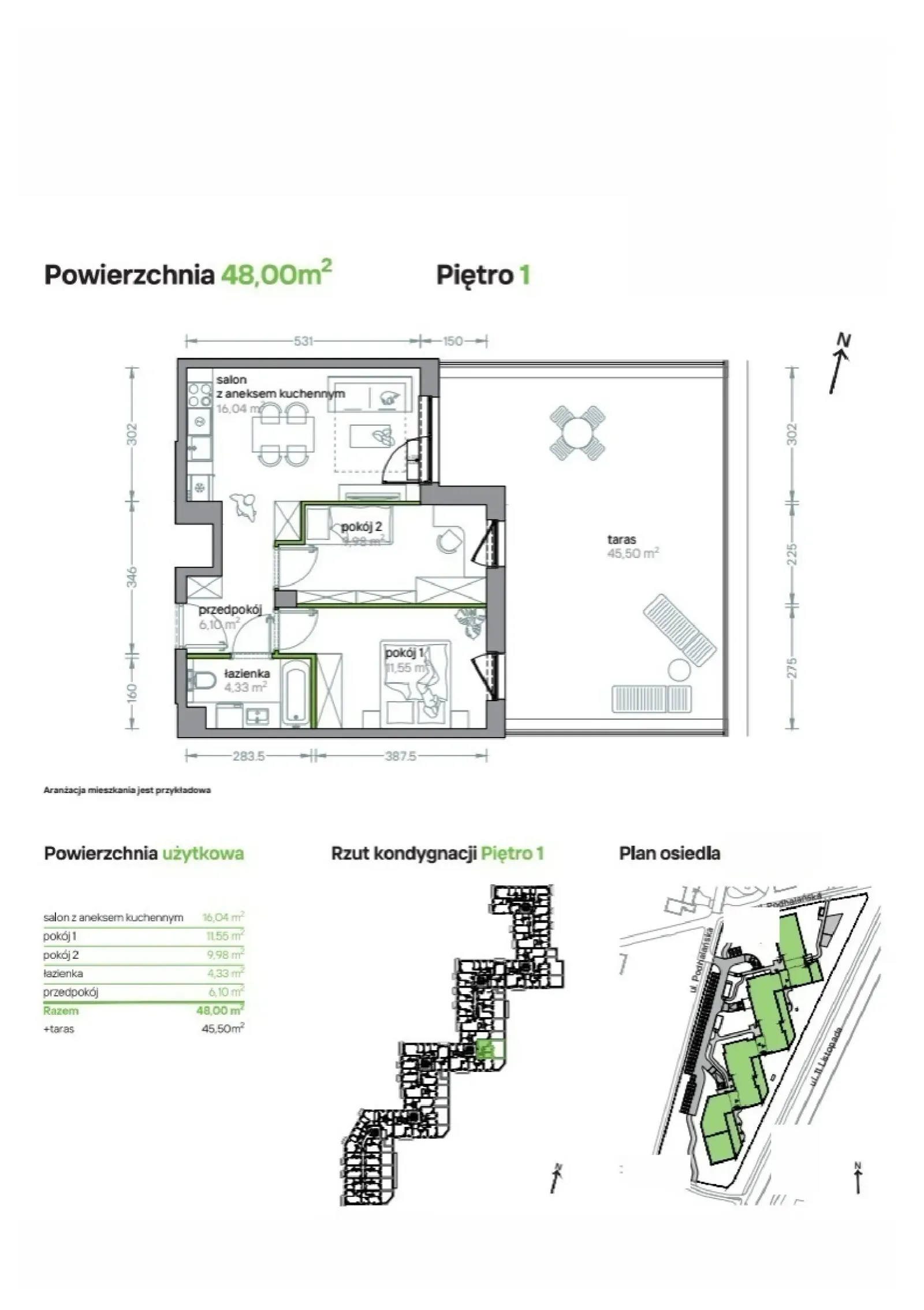 Floor plan: Apartment no. B/KL4/1/02
