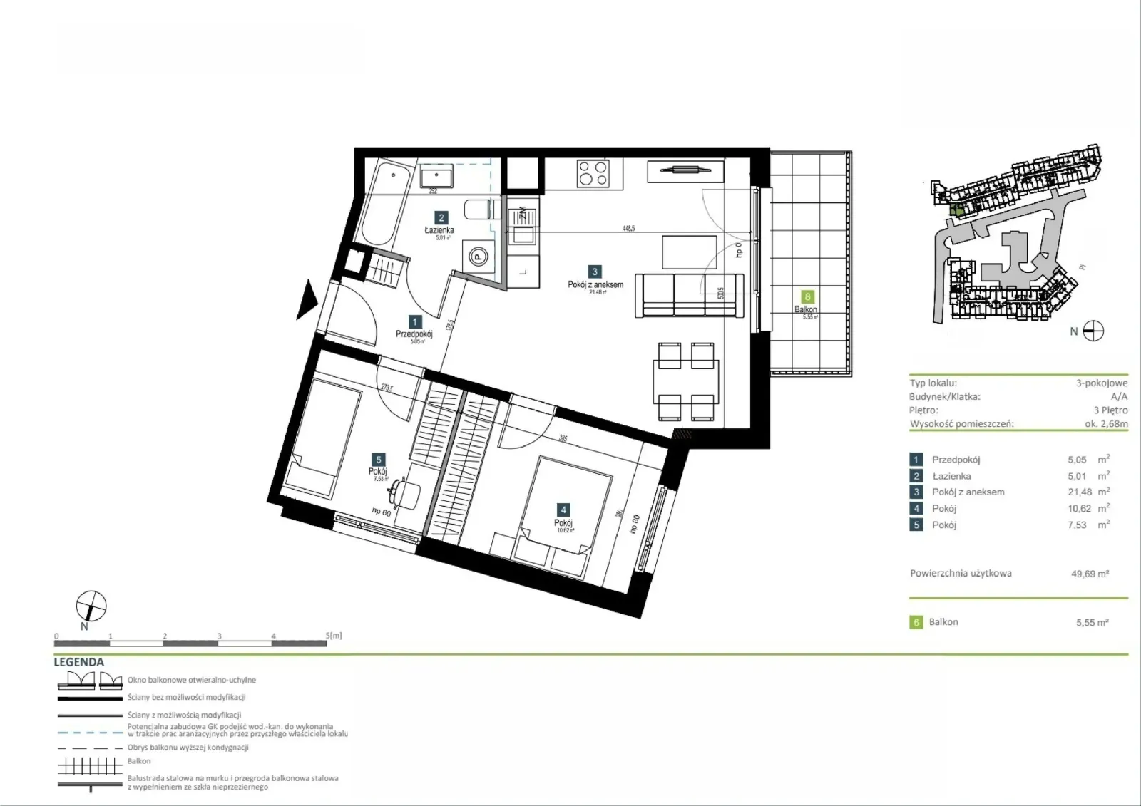 Floor plan: Apartment no. AA0302