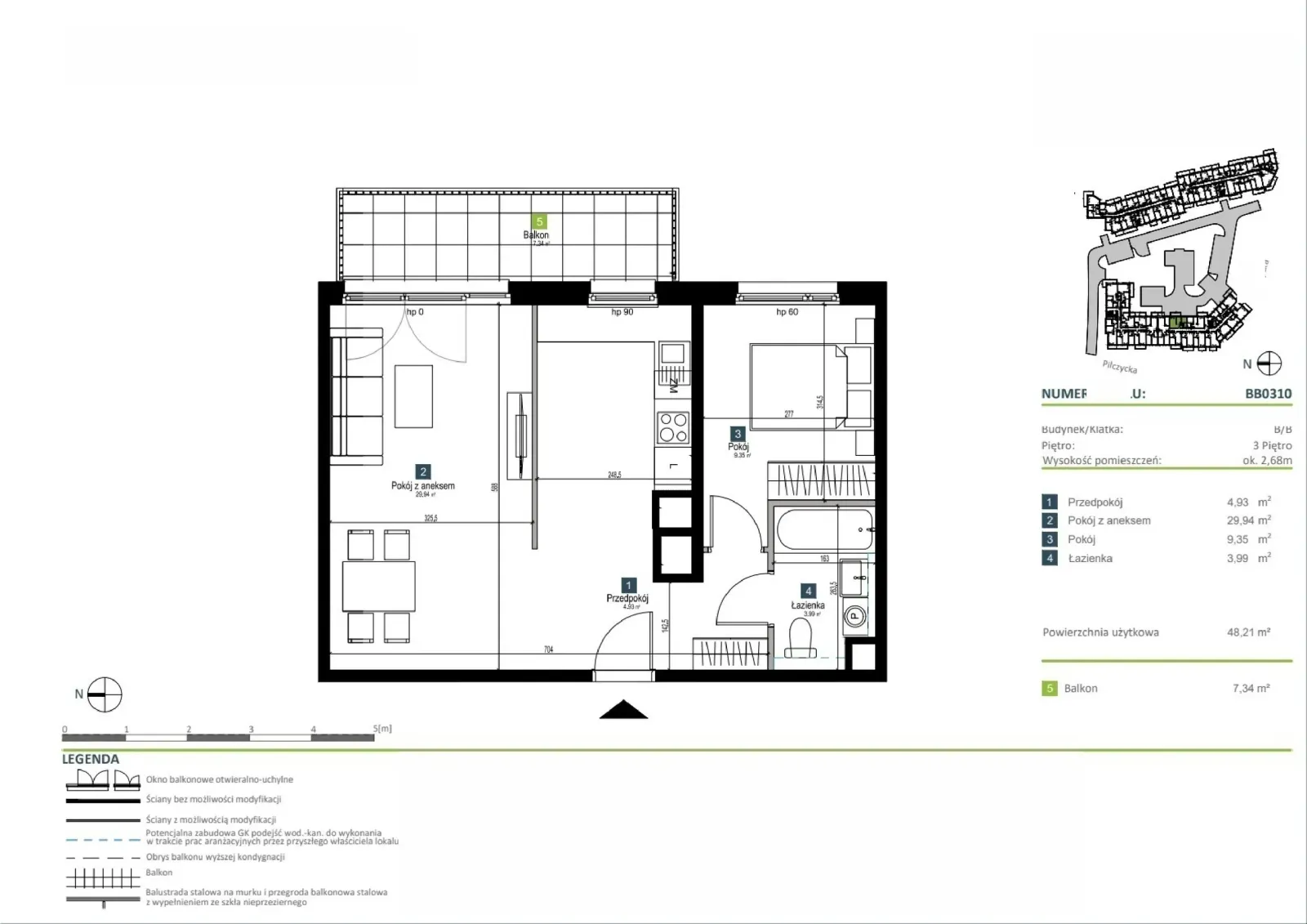 Floor plan: Apartment no. BB0310