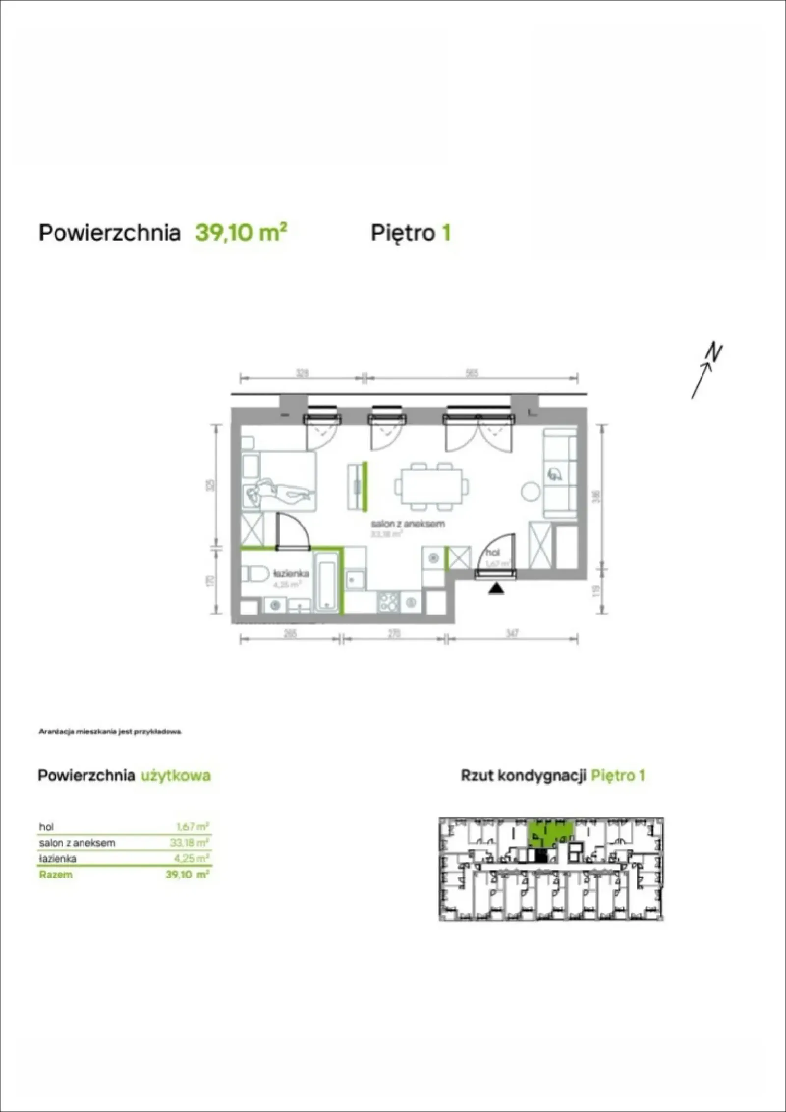Floor plan: Apartment no. 1/A/09