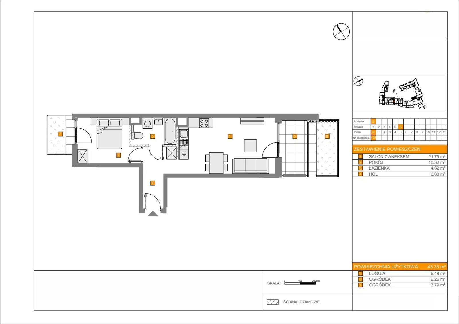 Floor plan: Apartment no. E175