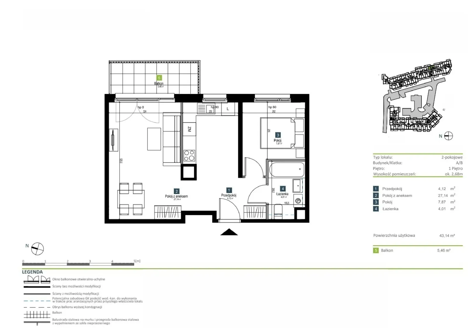 Floor plan: Apartment no. AB0106