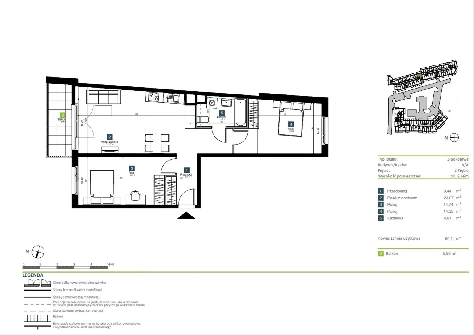 Floor plan: Apartment no. AA0209