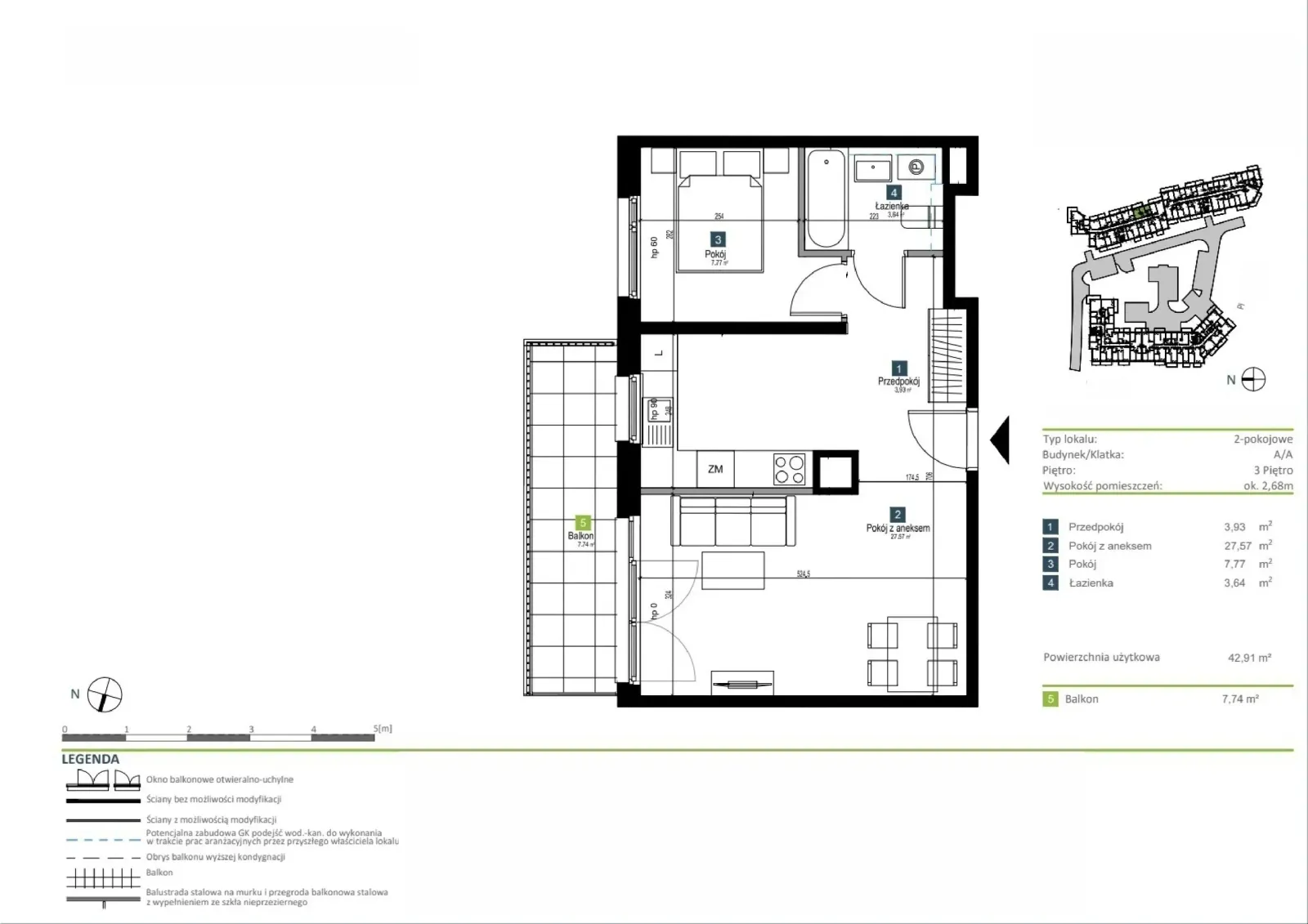 Floor plan: Apartment no. AA0308