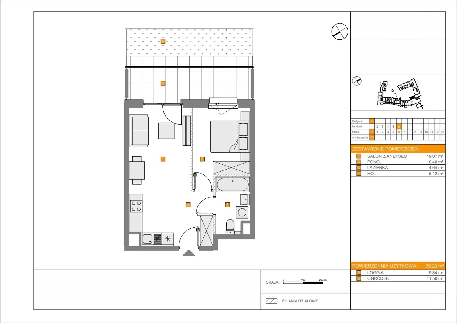 Floor plan: Apartment no. E177