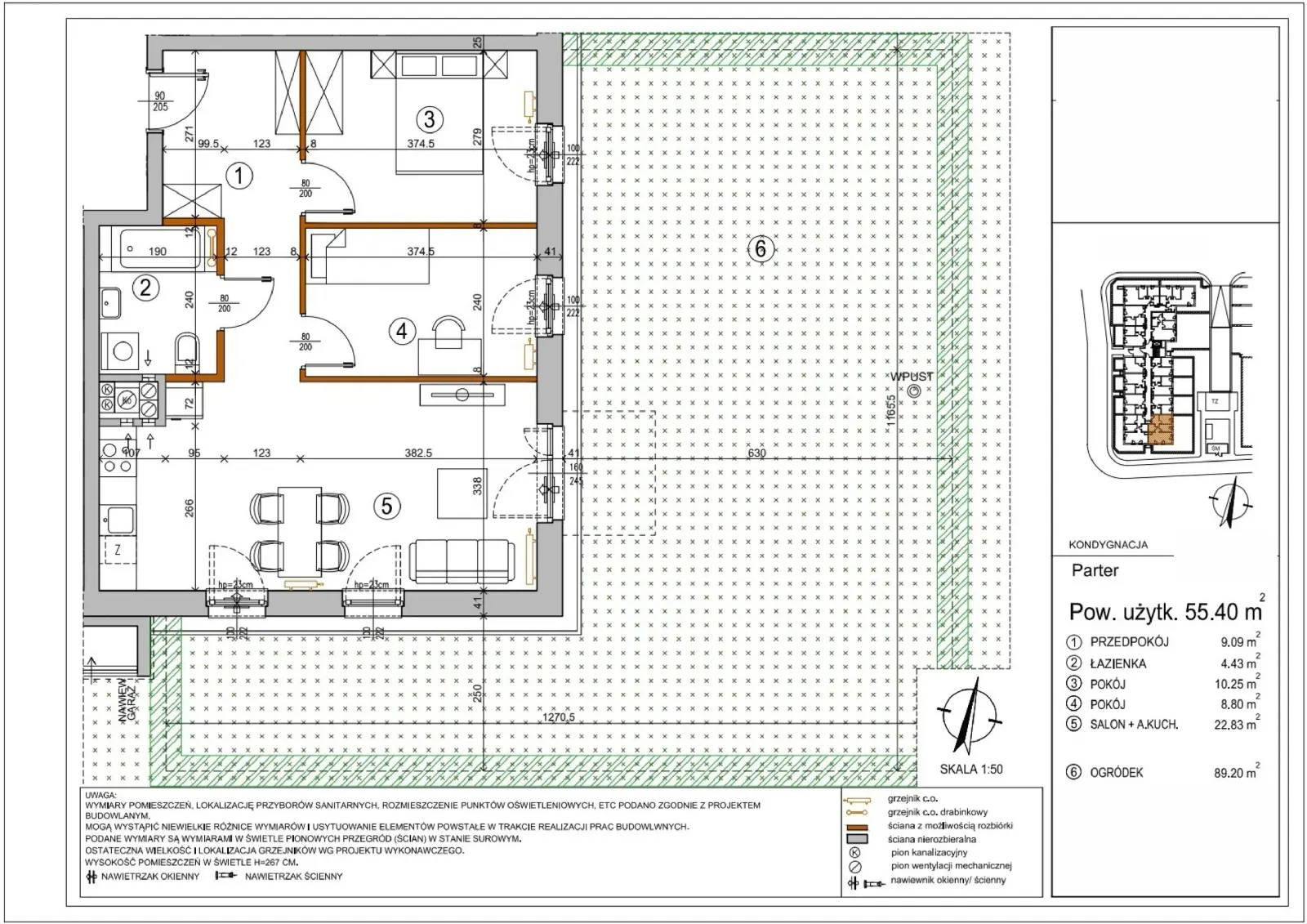 Floor plan: Apartment no. L1-9