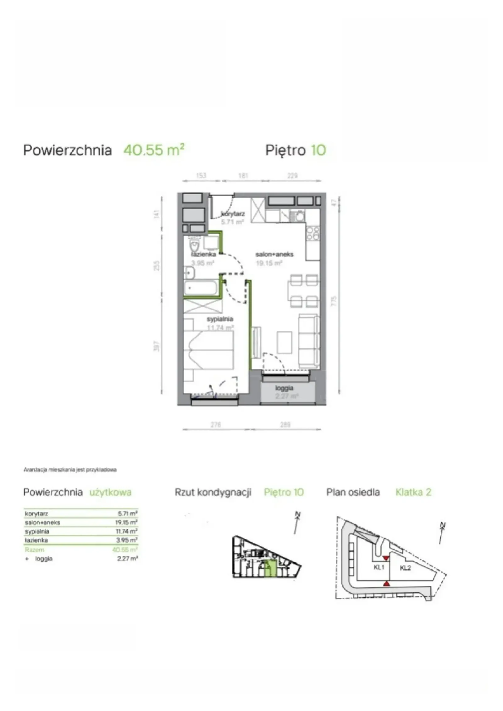 Floor plan: Apartment no. K2/10/47