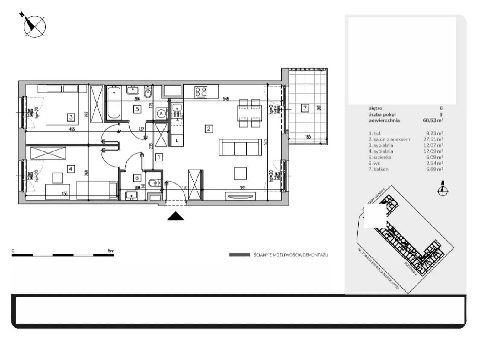 Floor plan: Apartment no. MB047