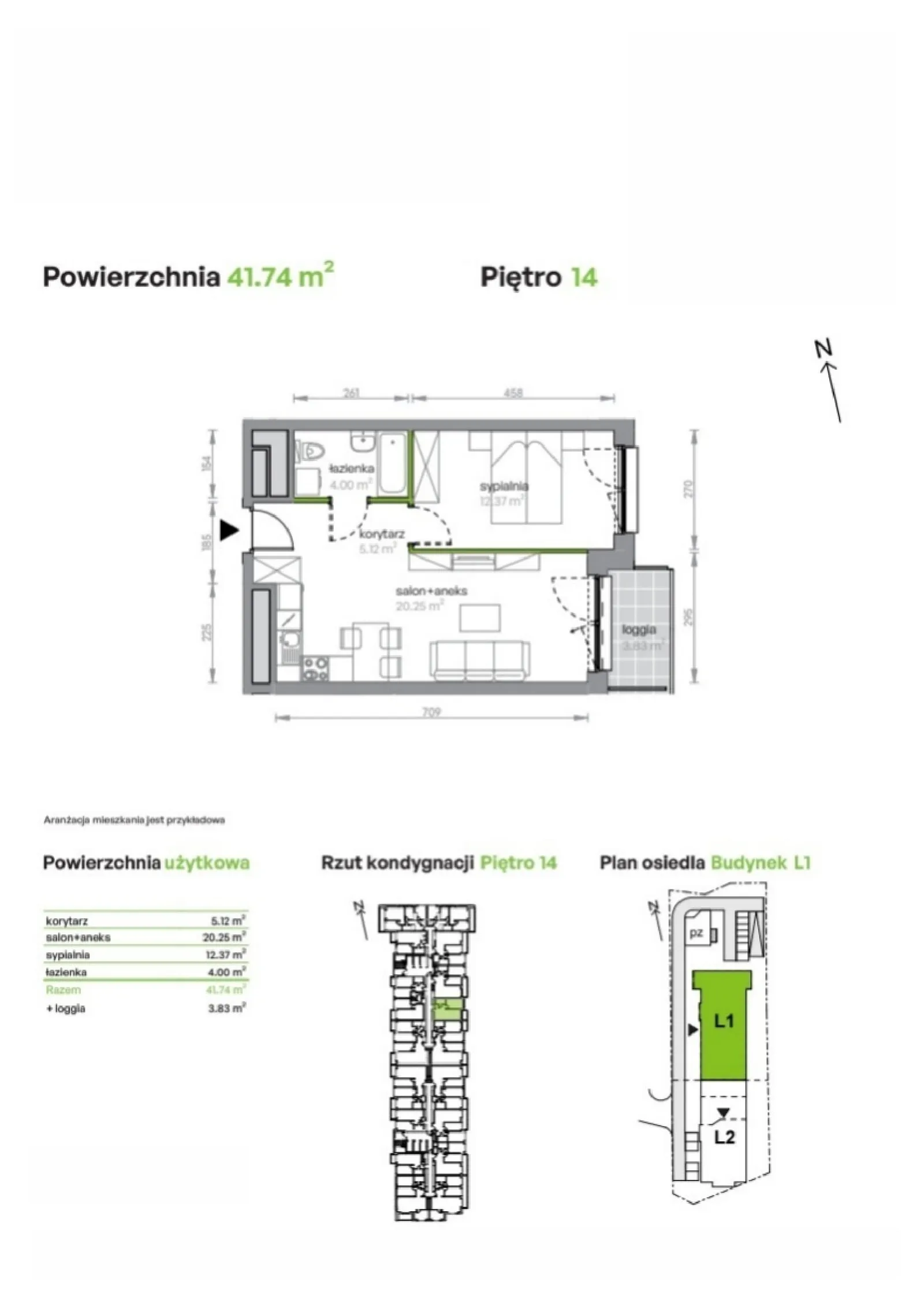 Floor plan: Apartment no. L1/14/138