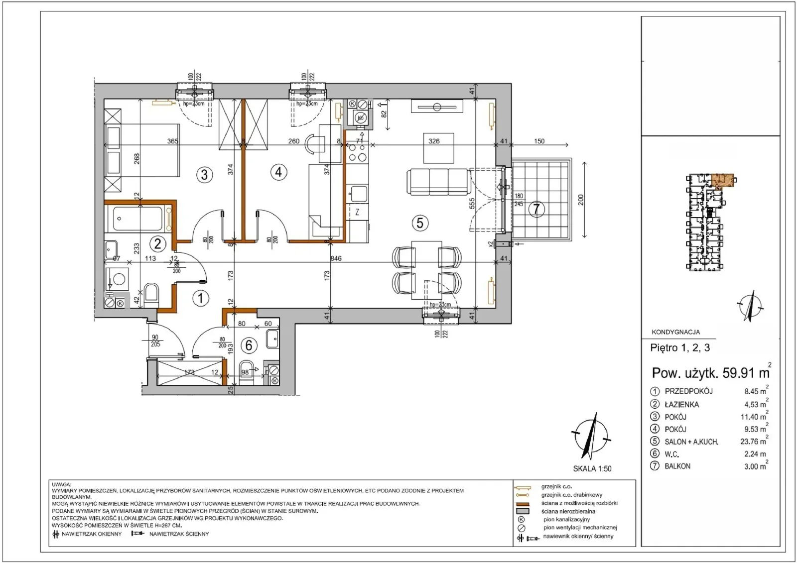 Floor plan: Apartment no. L1-38
