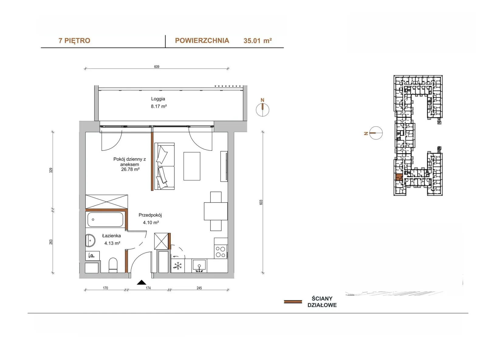 Floor plan: Apartment no. B/708