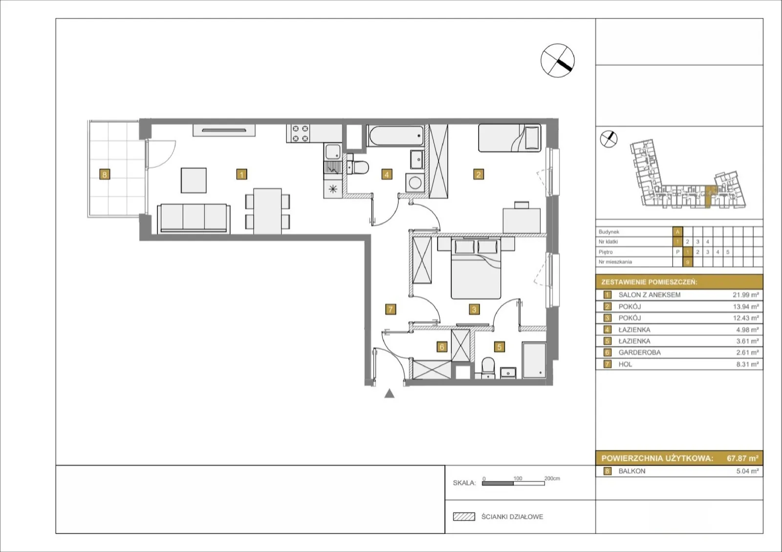 Floor plan: Apartment no. A9