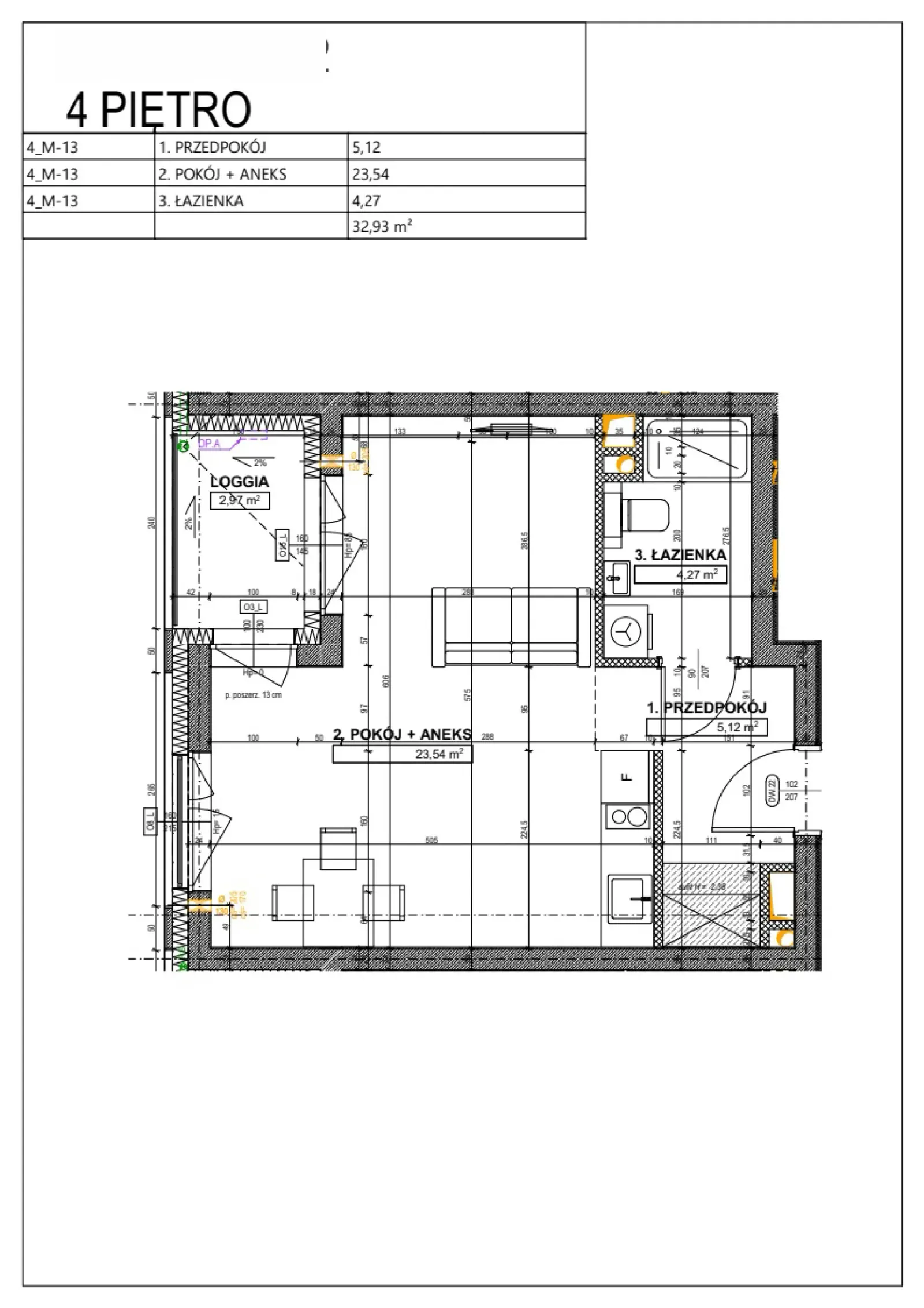 Floor plan: Apartment no. B42
