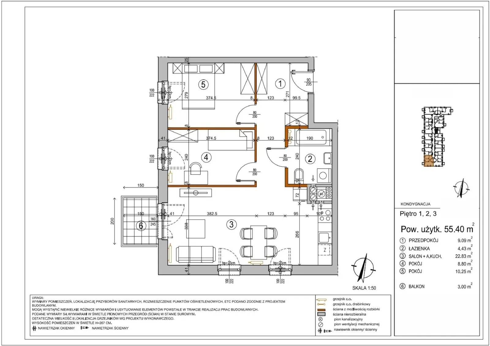 Floor plan: Apartment no. L1-31