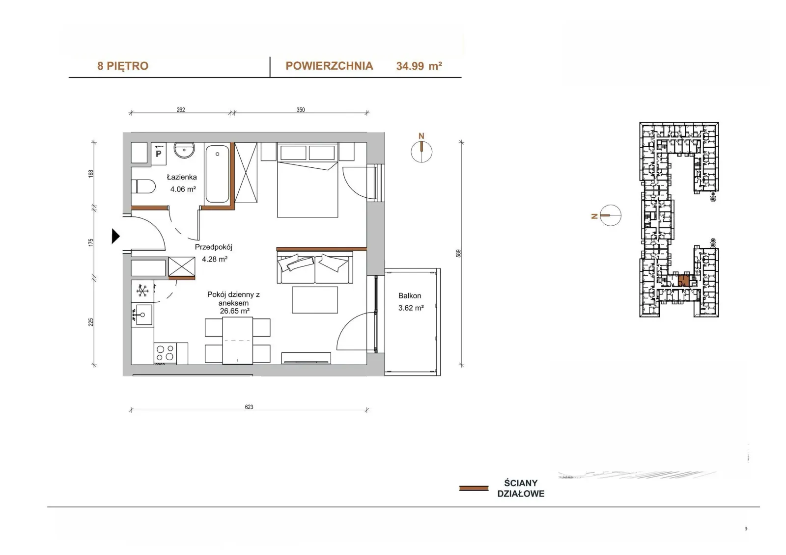 Floor plan: Apartment no. B/802