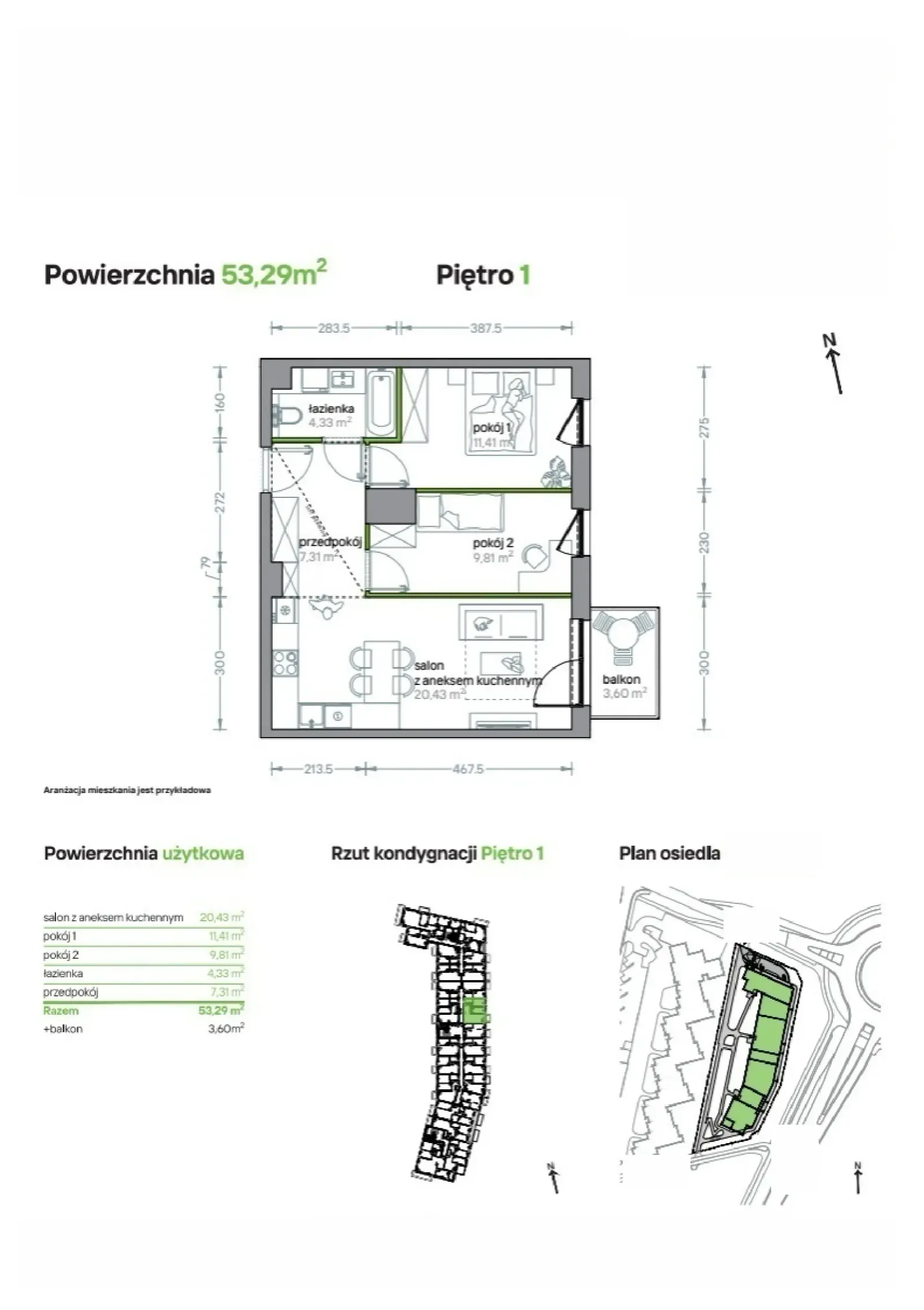 Floor plan: Apartment no. A/KL2/1/04