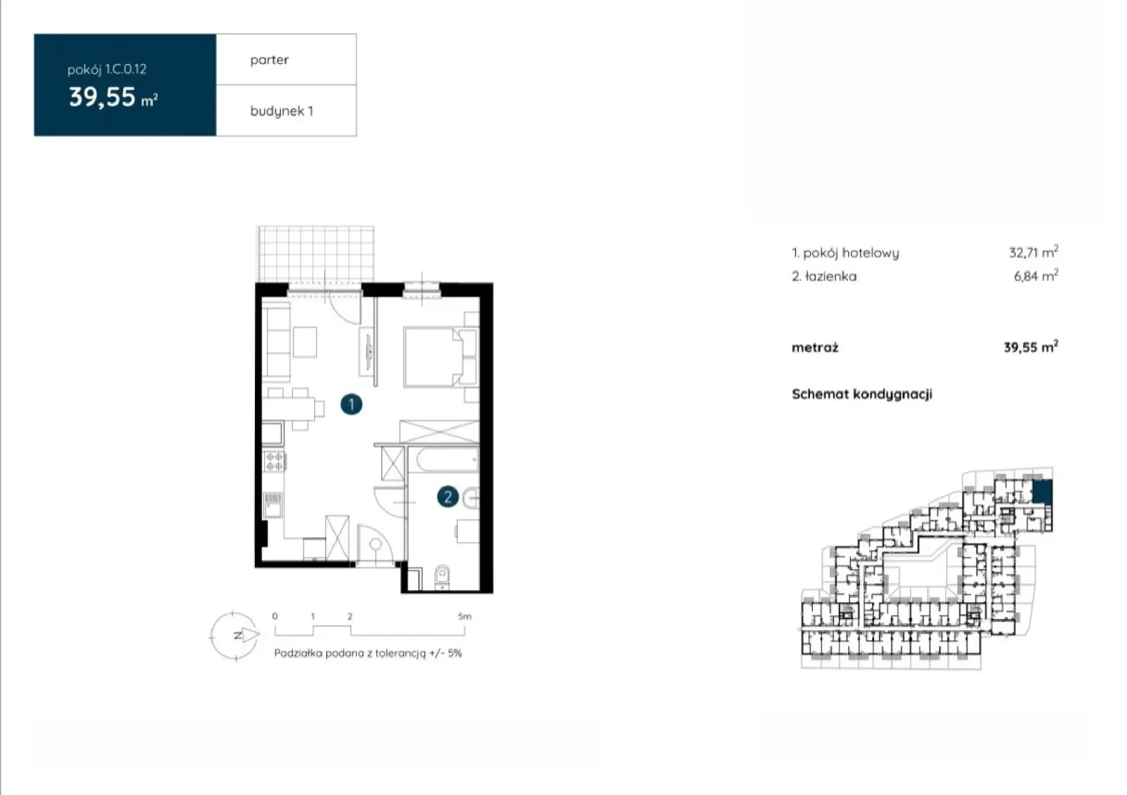 Floor plan: Apartment no. 1.C.0.12